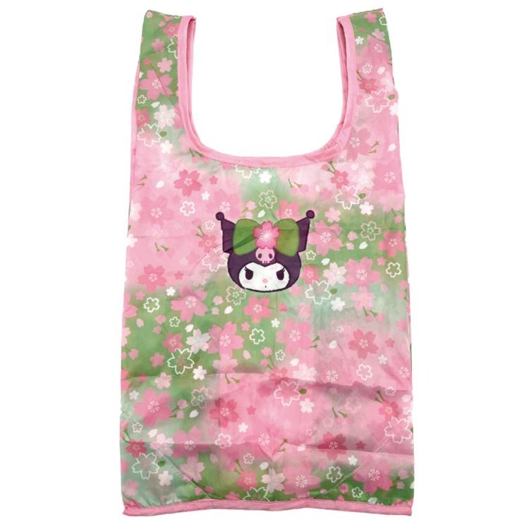 現貨｜Sanrio Kuromi 抹茶和服 日版 手挽 環保袋 + 毛公仔收納袋 (219893-25)