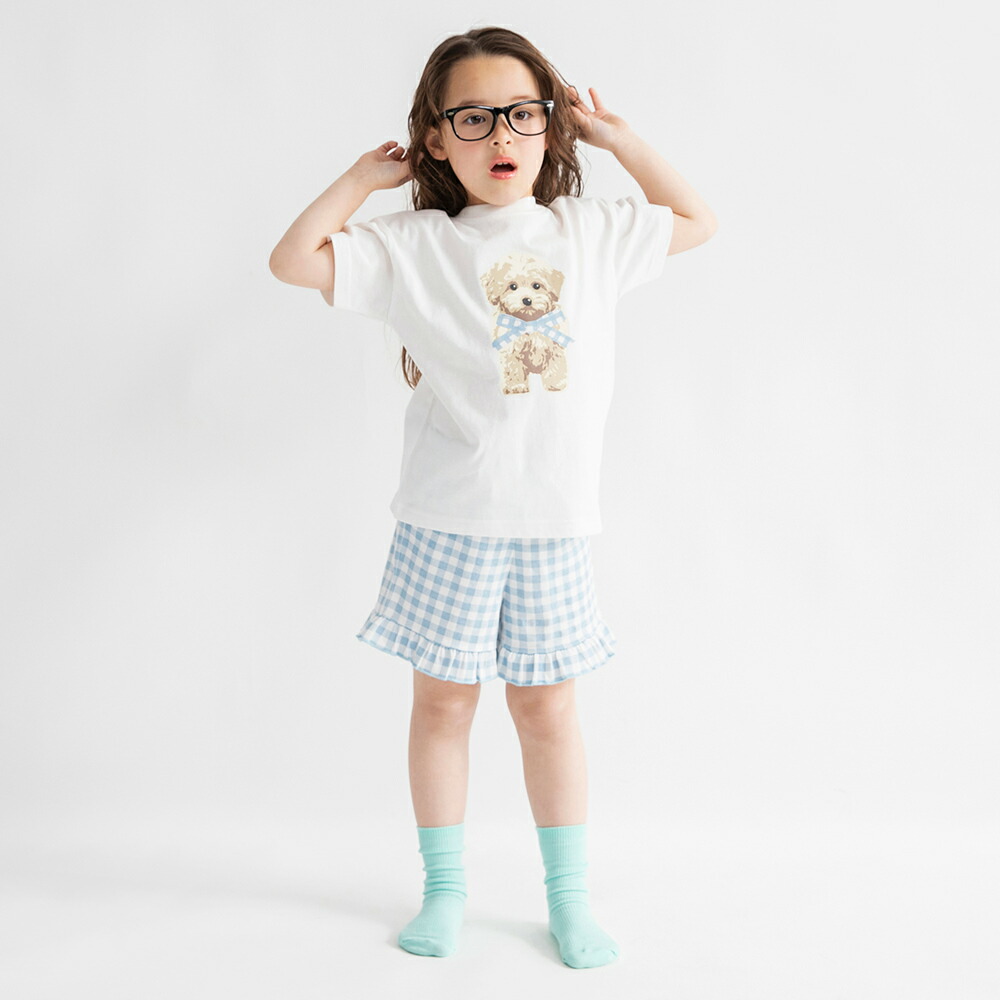 🆕【⭐訂購⭐】🌀 🇯🇵 日本直送 女童 格紋 荷葉邊 短袖家居服［3款選］ 🌀[ELDA-0091][260510]