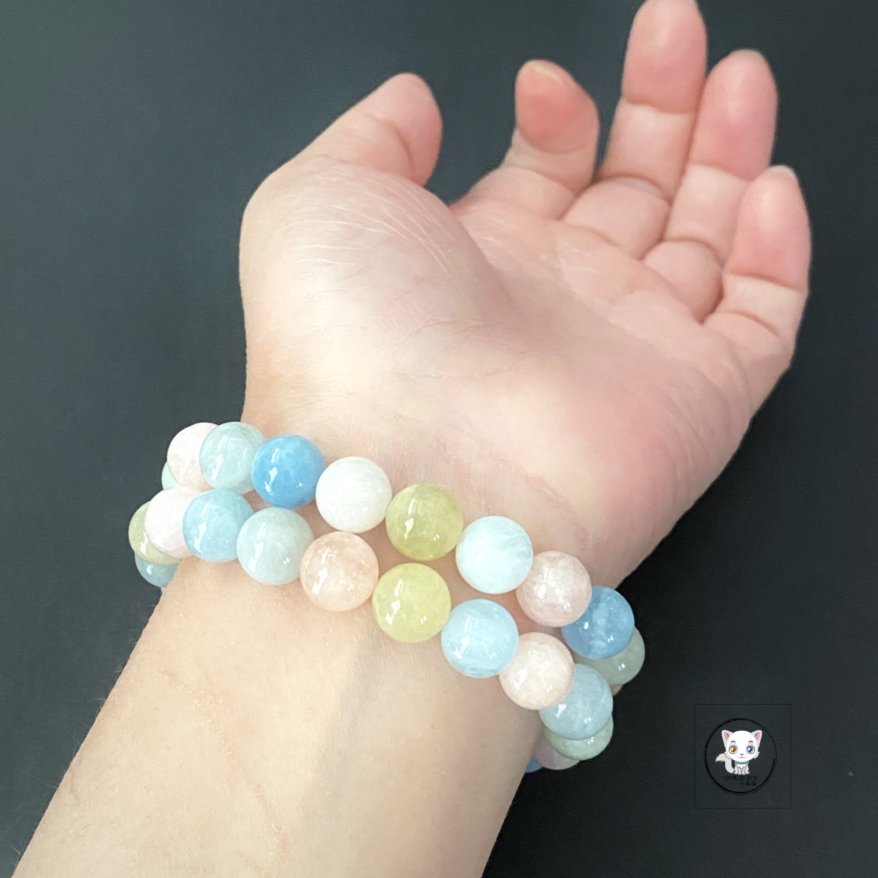 天然摩根石手鏈 9.8mm