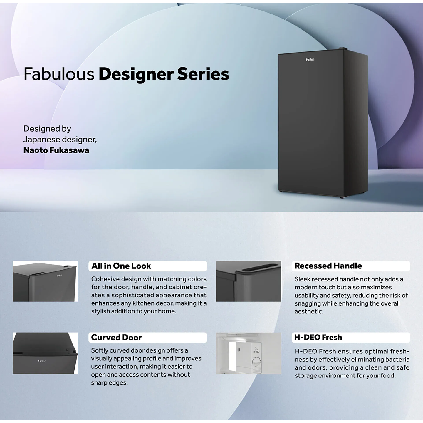 Haier 118L 1-Door Refrigerator (HR-128H)