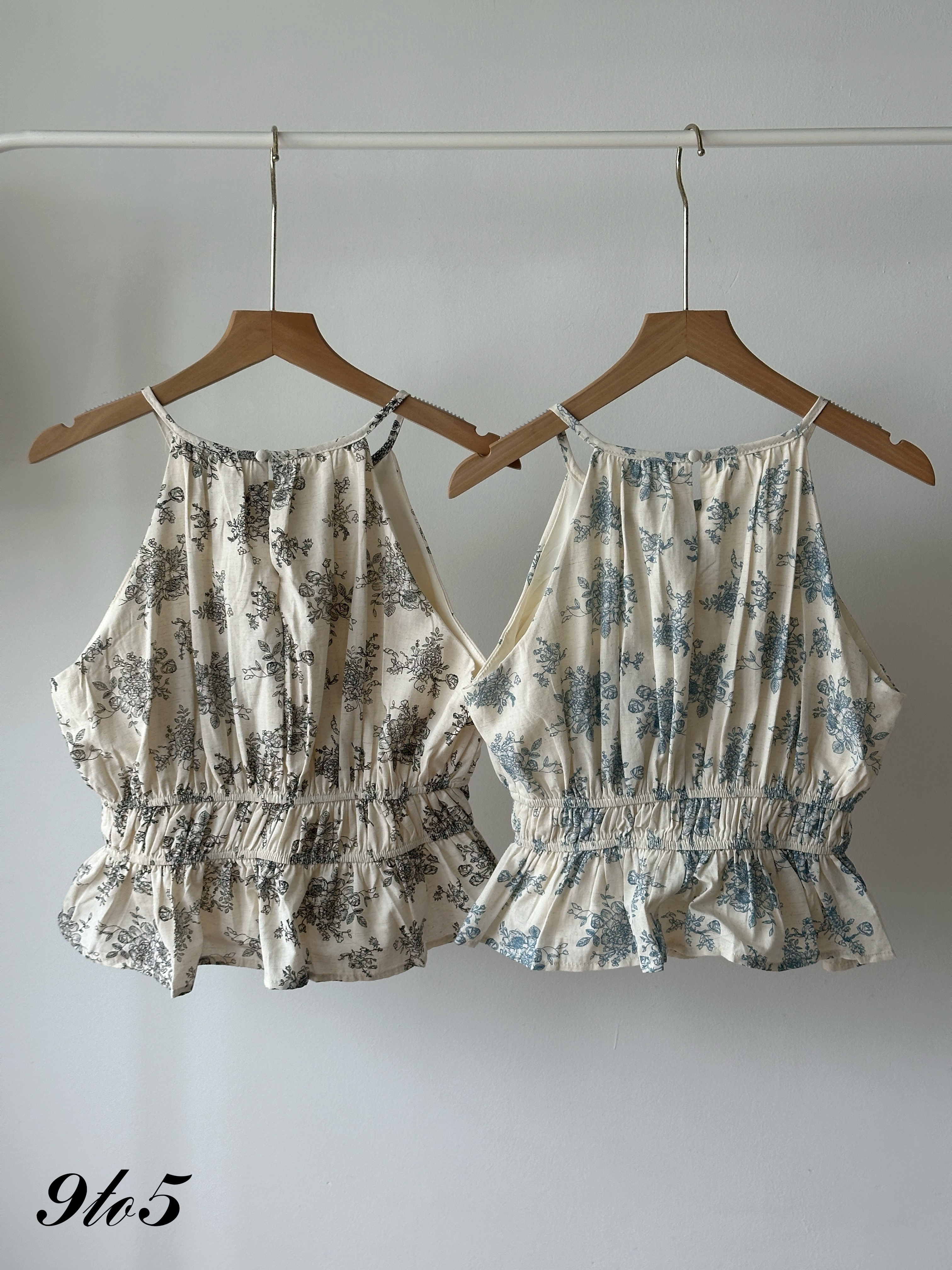 D2361 Floral Matching Set - Black & Blue