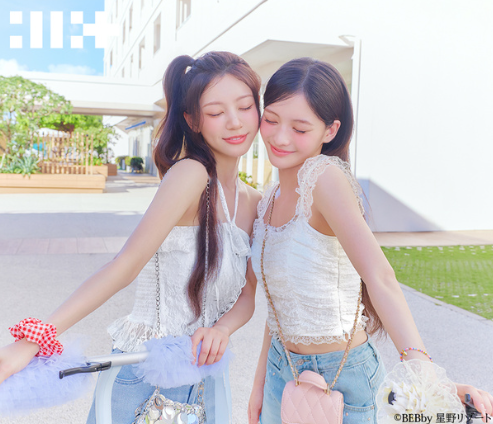 韓國女團ILLIT同款~ 2 way蕾絲荷葉邊掛頸上衣 [jm064]