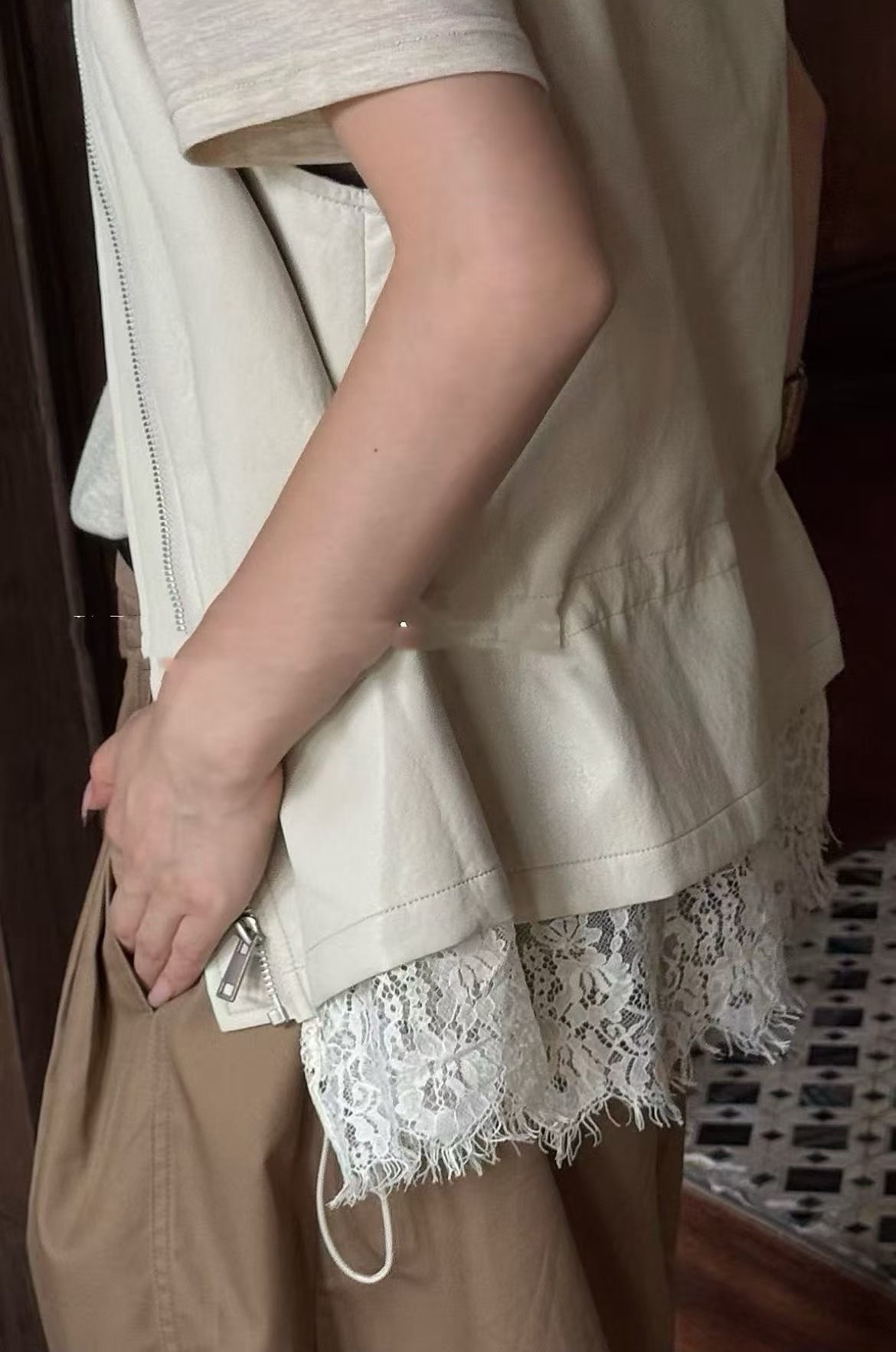 超軟仿皮背心
