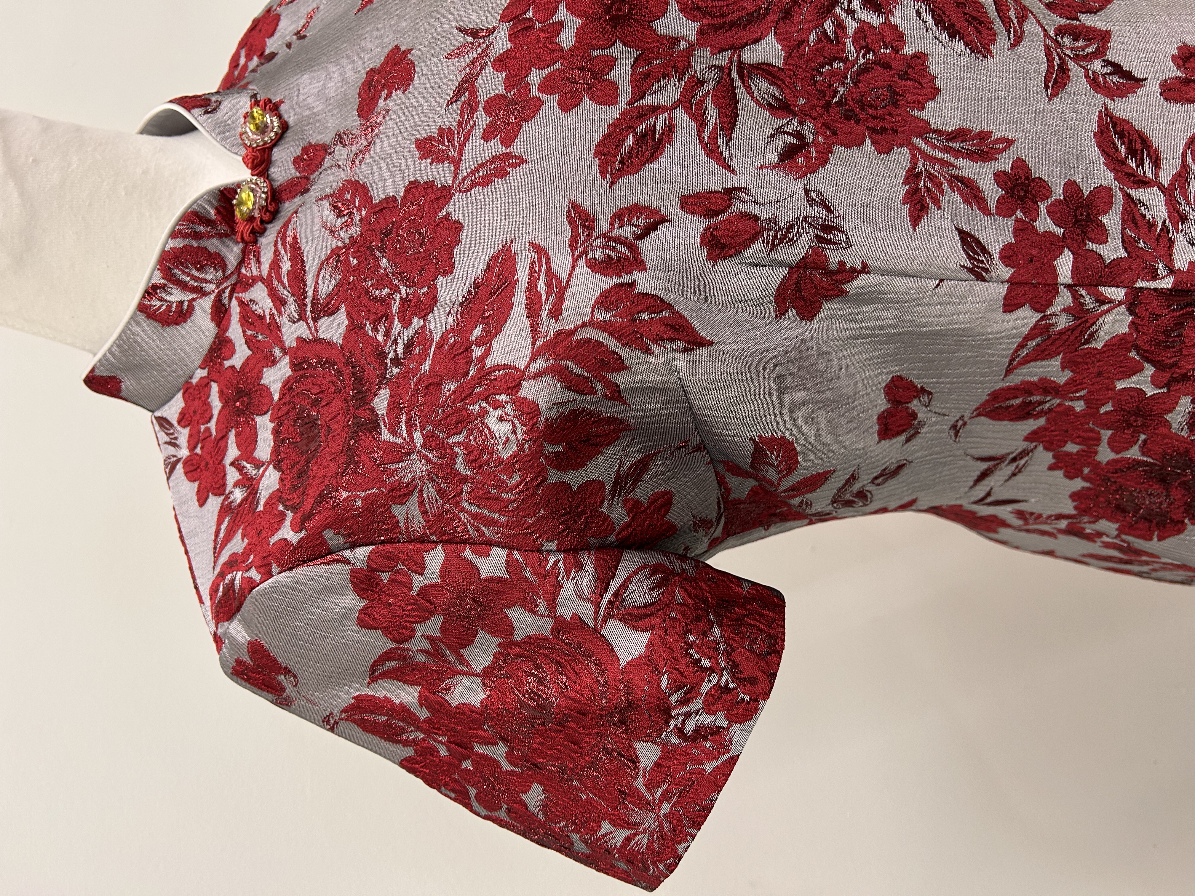 567. WB Embroidered Sleeve Qipao