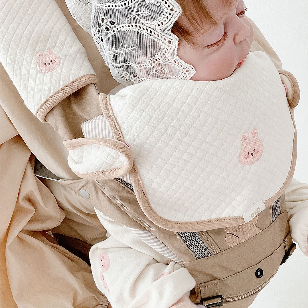 門市現貨｜DTD 有機棉系列-胸前口水巾+肩部咬咬巾三件套