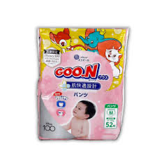 日本大王(GOO.N) 肌快適設計系列（Plus+）的迪士尼聯名款褲型紙尿褲，尺寸為M 號一箱三包