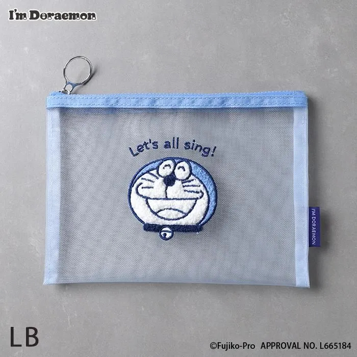 [訂購] 多啦A夢Pouch 拉鏈袋 筆袋 化妝袋 (毛絨刺繡圖案)