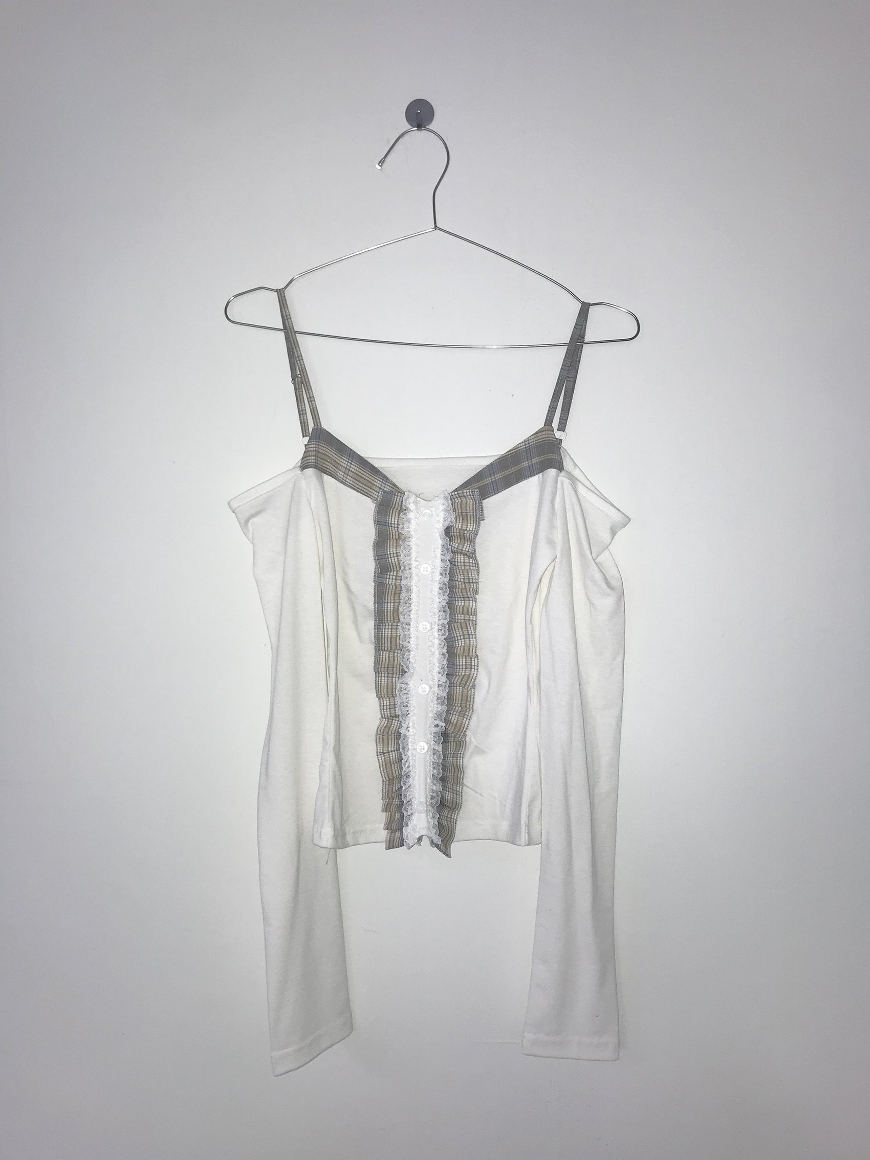 Contrast Lace Ruffle Off-Shoulder Top