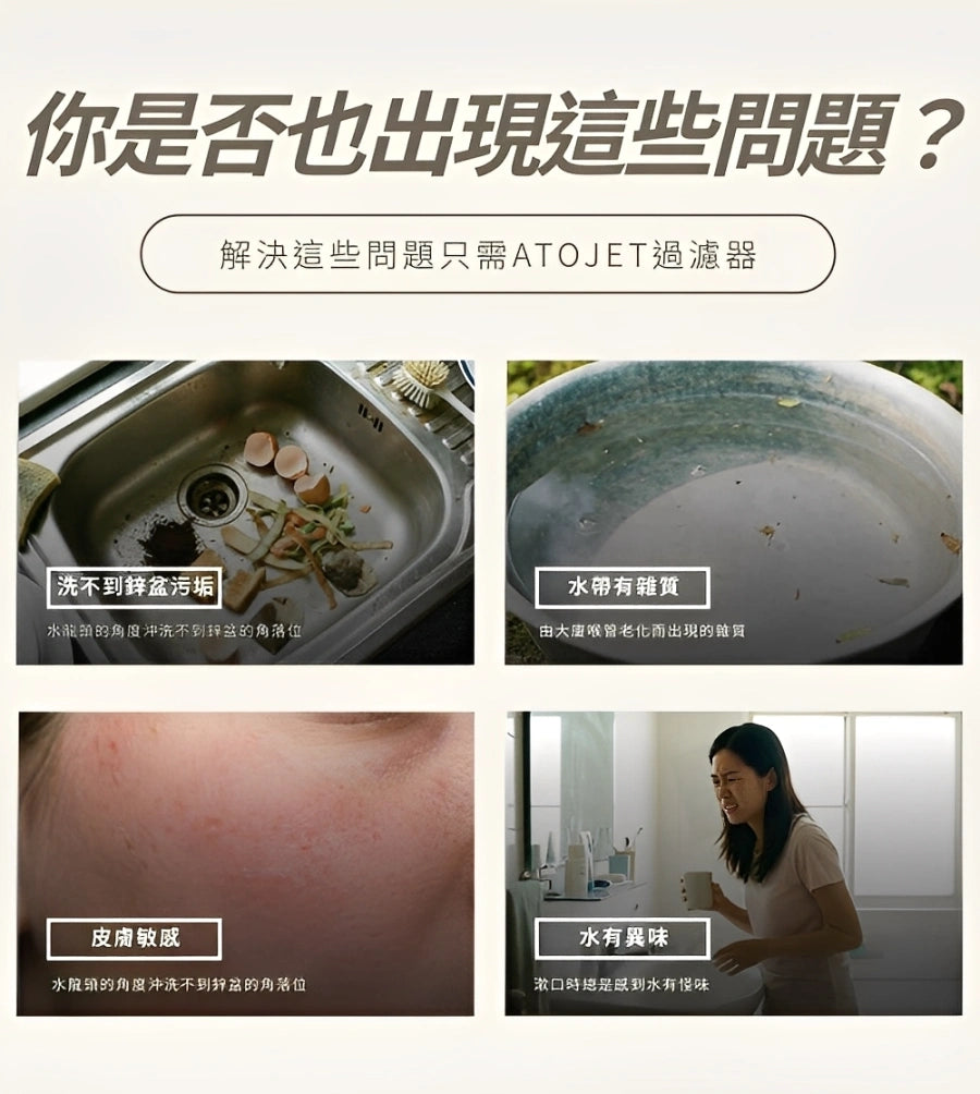 atojet Duri Sink Filter 增氧水龍頭過濾器 連替換濾芯(1包3個)套裝