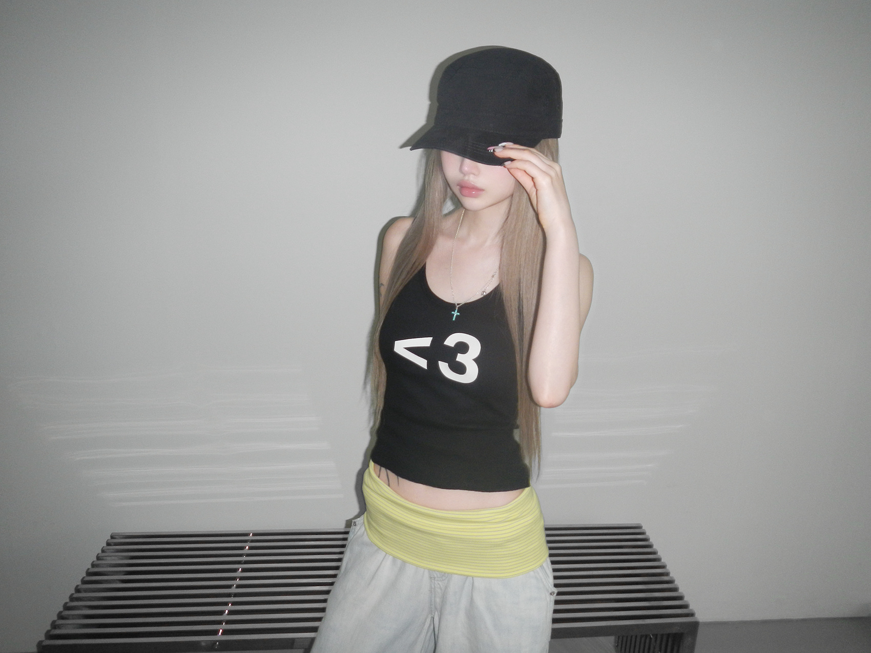 Downtown Girl Heart Print Tank