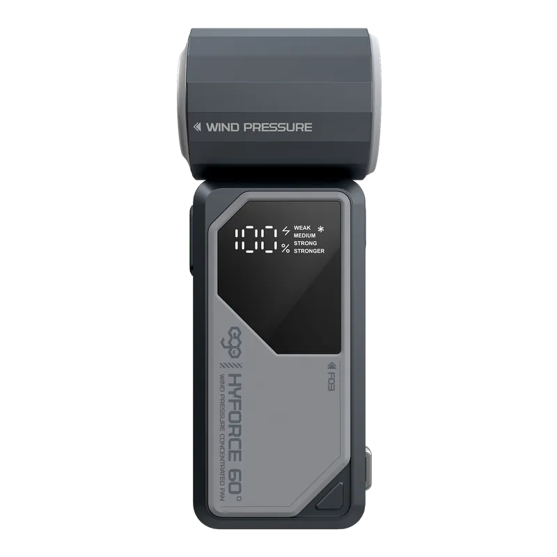 香港行貨 一年保養 ego - HyForce 60° 迷你手提風扇 F03｜無線風扇｜18小時長氣｜2.2萬轉｜LED顯示｜迷你輕巧｜大風壓