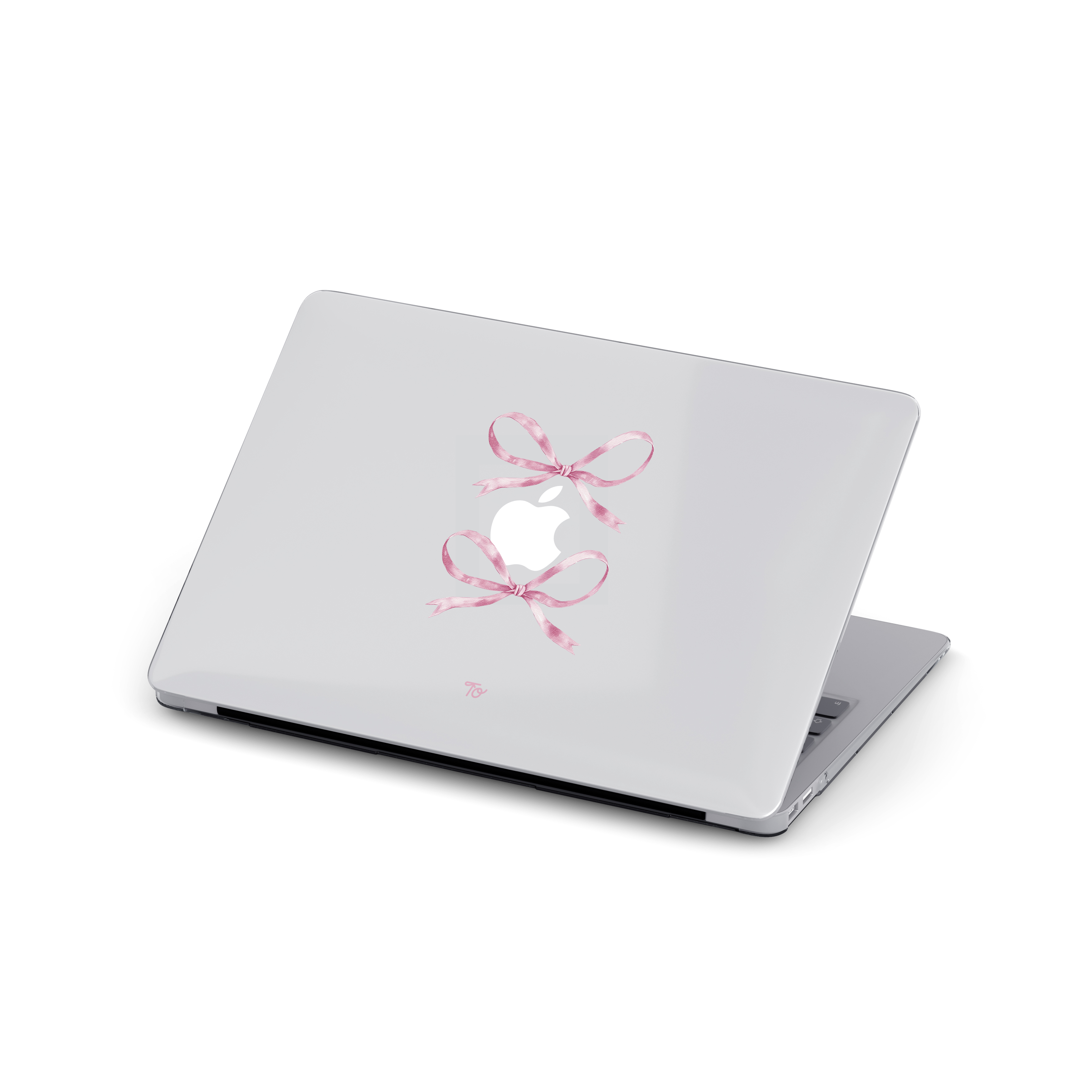 【Silky Pink Ribbon】Transparent MacBook Protective Case