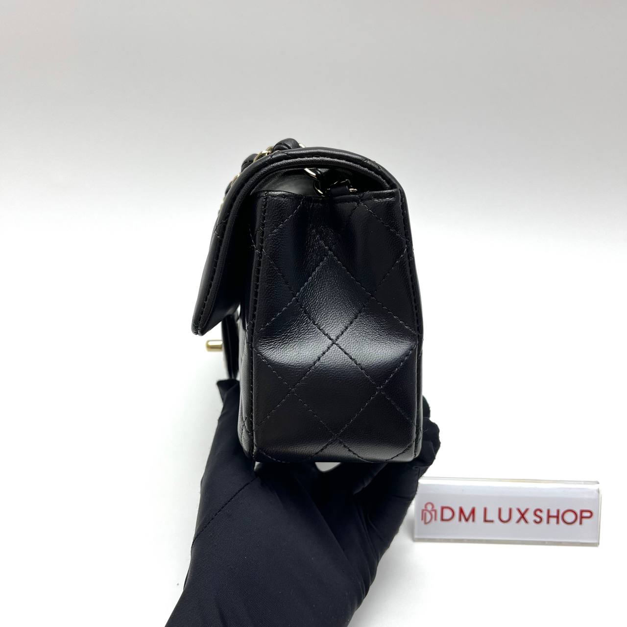 Chanel Mini Rectangular CF Black GHW (Microchip)