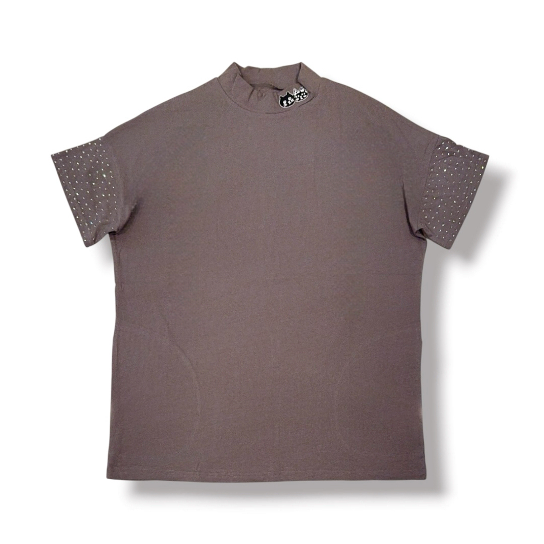 Me&Yo EMB Mock Neck Tee