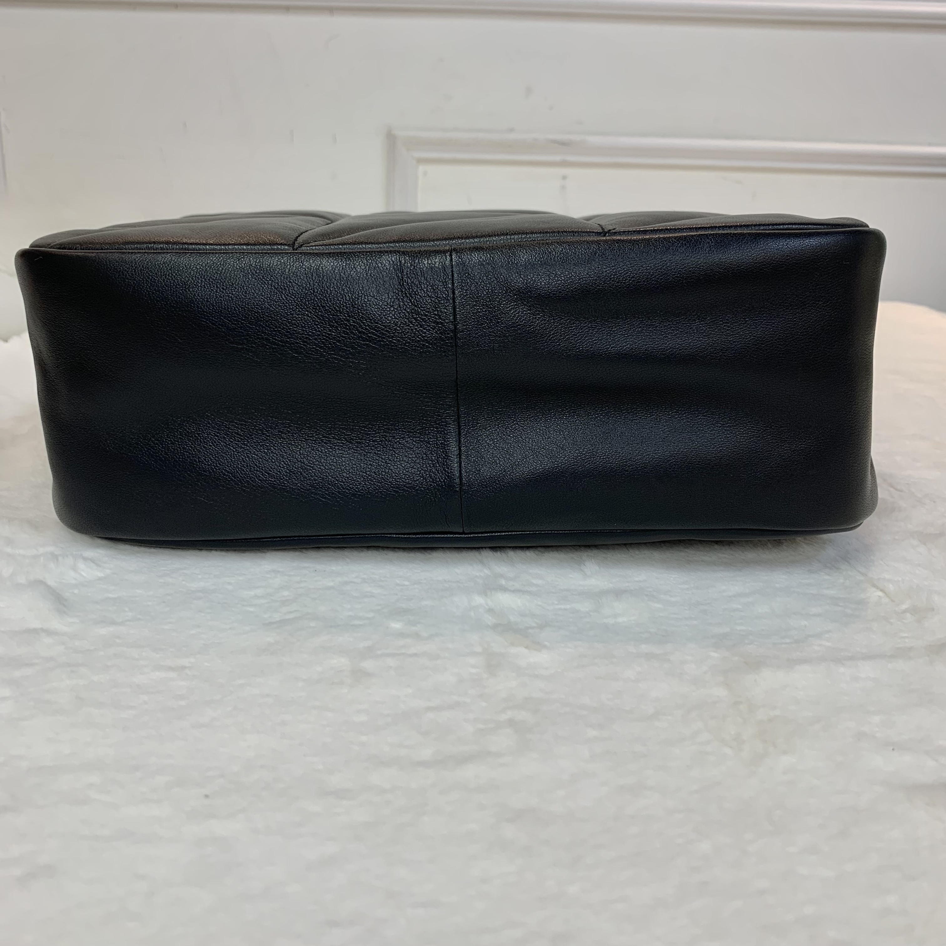 25年單 YSL Jamie 黑金羊皮單肩包