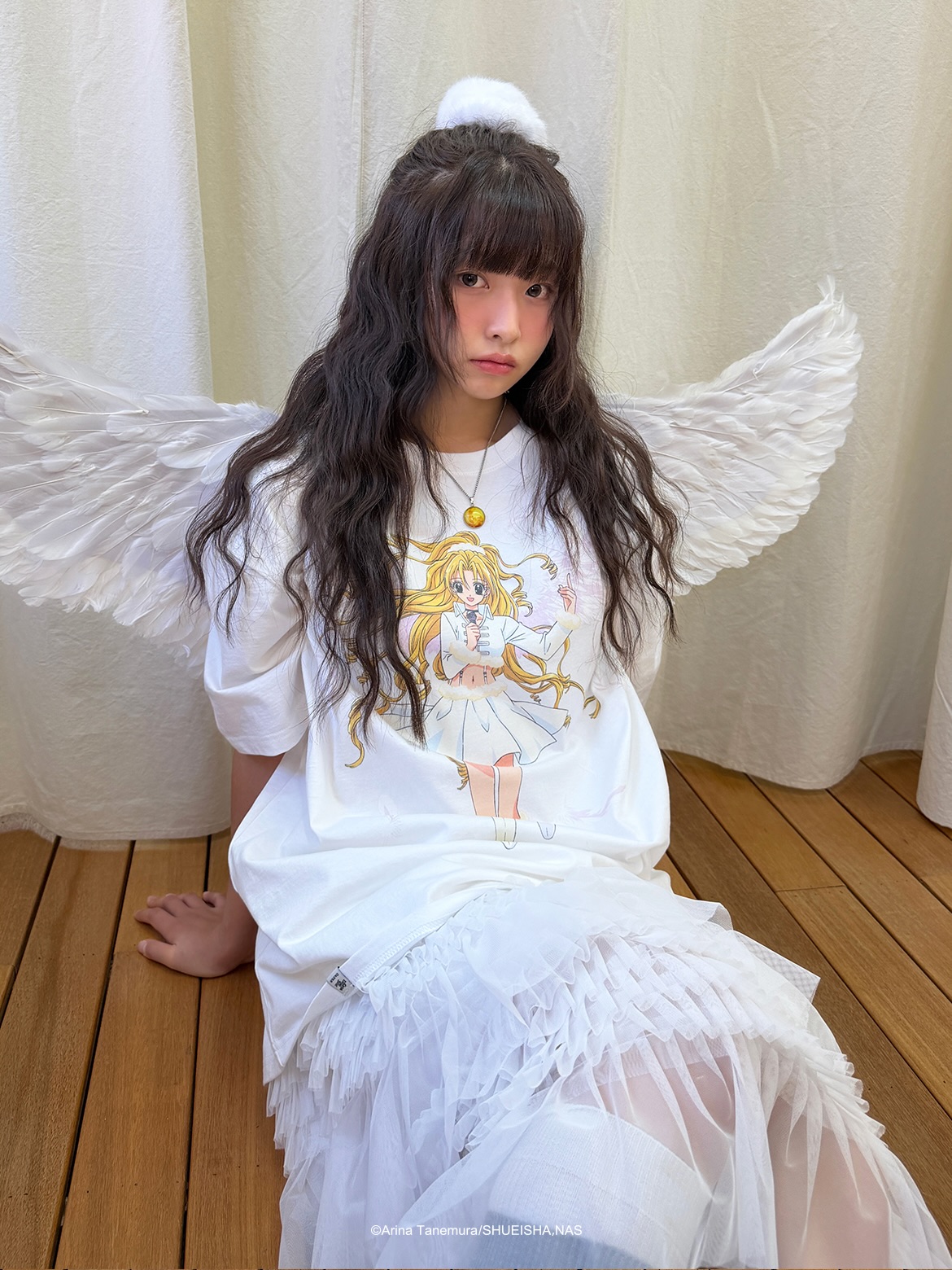 ANGEL BIG SS TEE｜韓國 星河滿月 X CAVISH 服飾系列 (Full Moon） (26204-P)