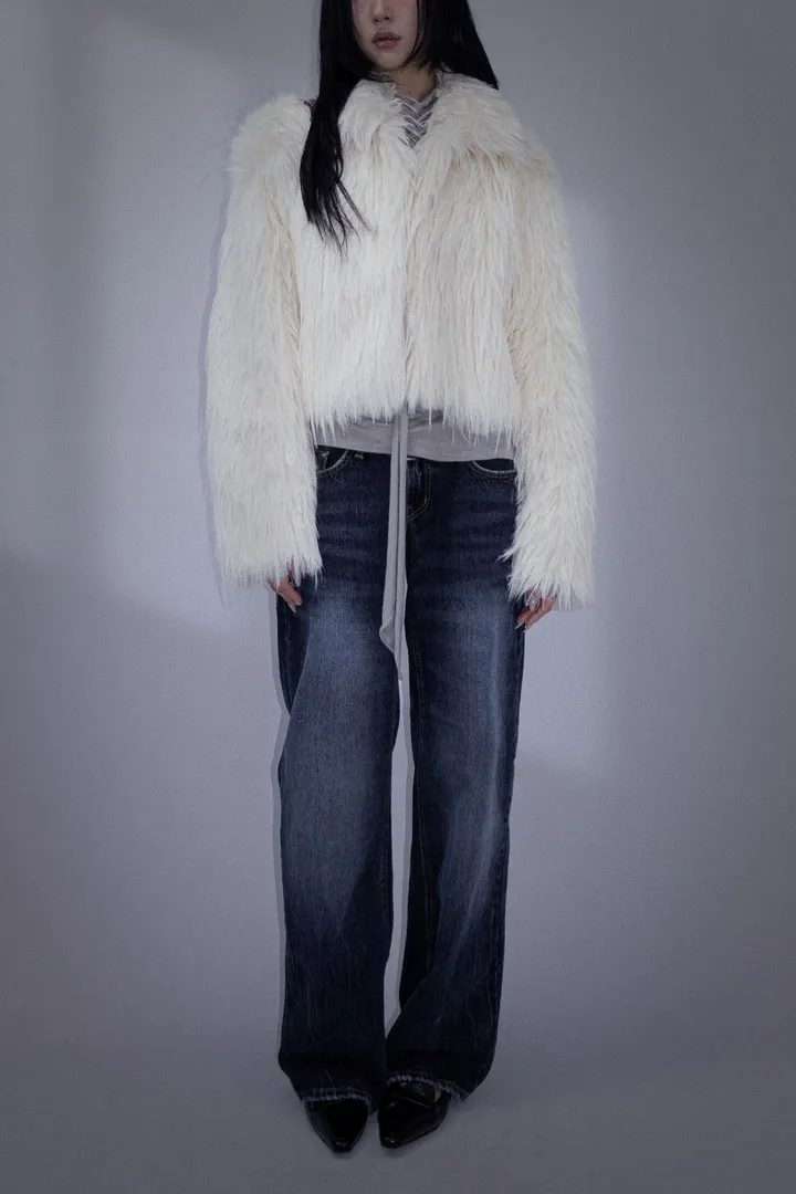 Low-Rise Washed Denim