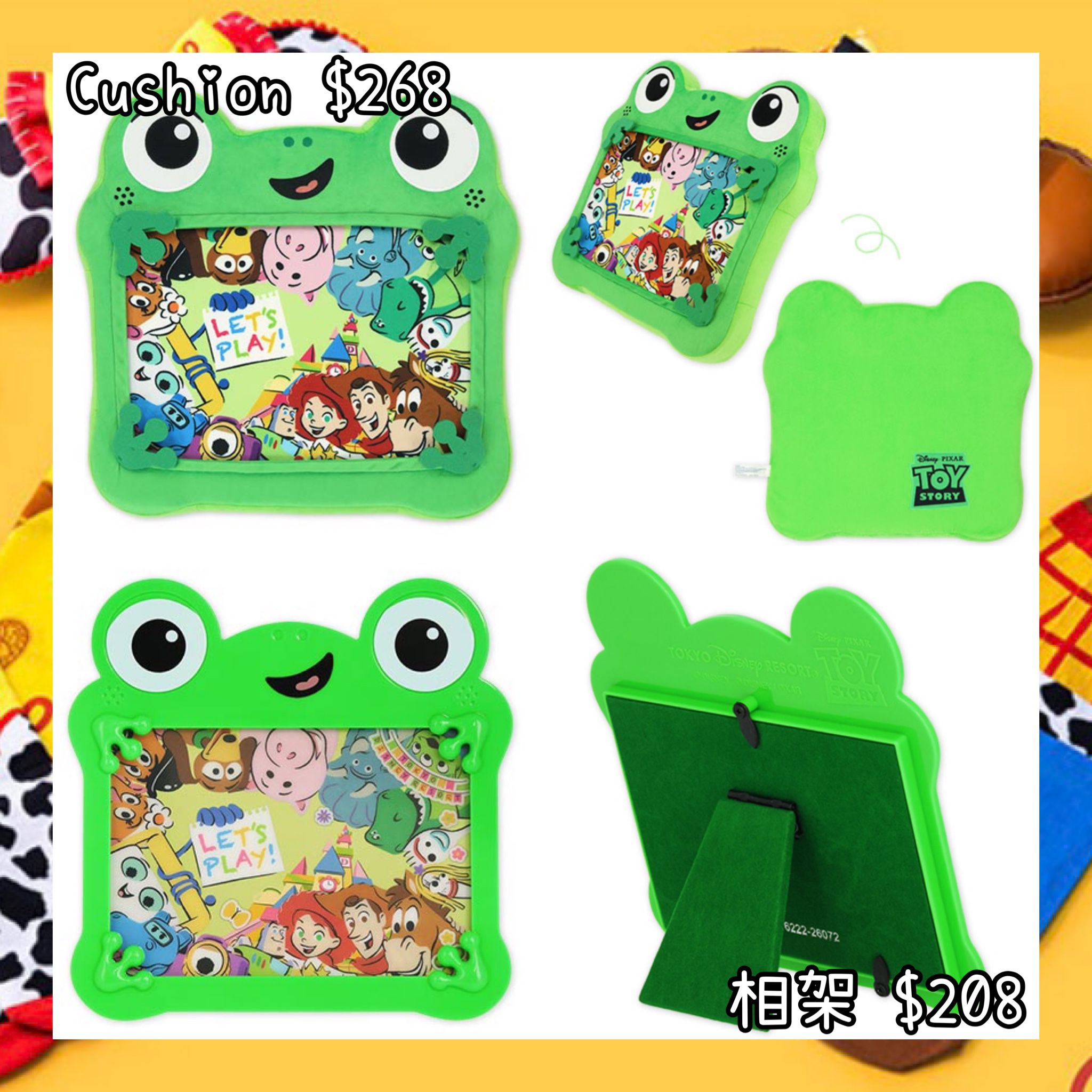 ：日本：DISNEYLAND園區產品 TOY STORY 5 LET’S PLAY 1/7 日本發賣 CUSHION 相架
