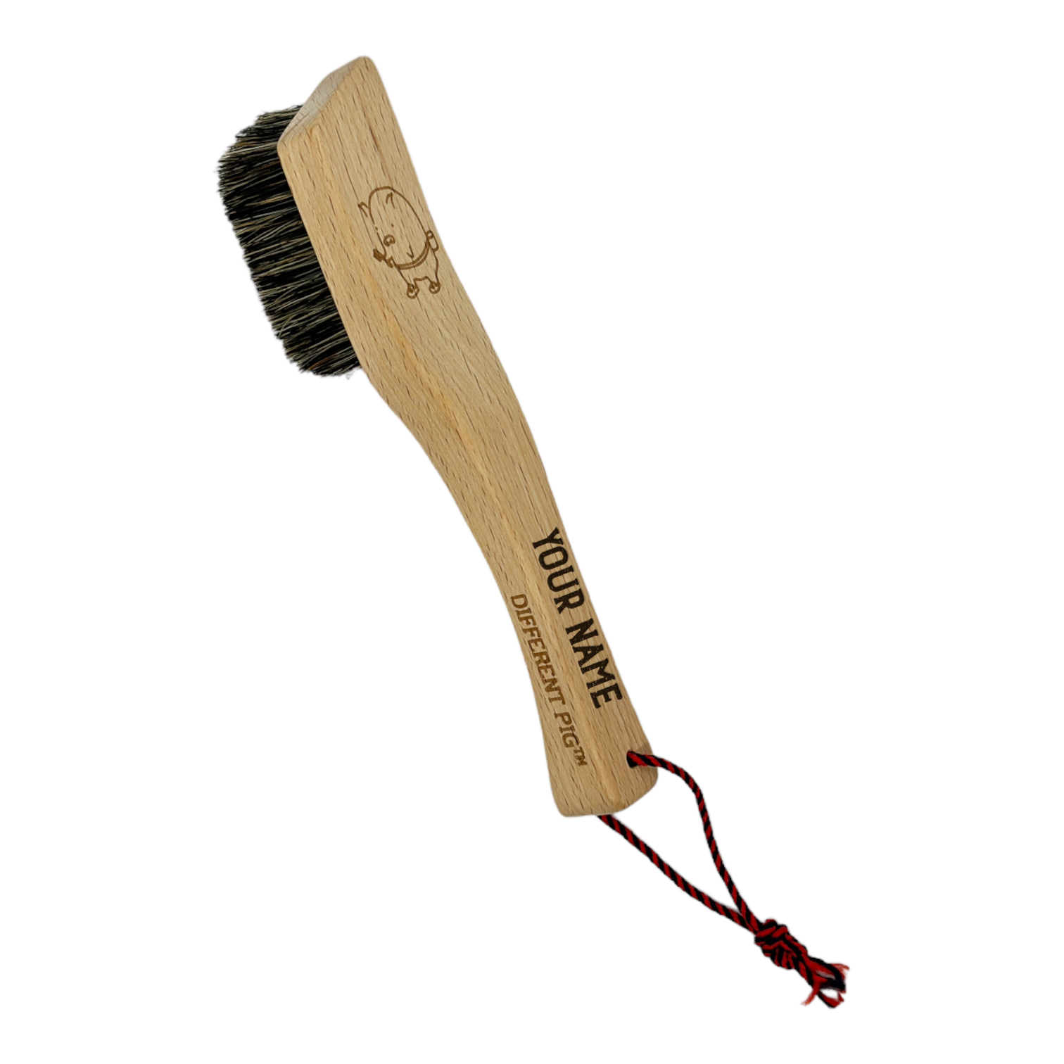 【來字刻名】𝗗𝗜𝗙𝗙𝗘𝗥𝗘𝗡𝗧 𝗣𝗜𝗚™ OG brush with name carving 刻名大豬掃連掛繩