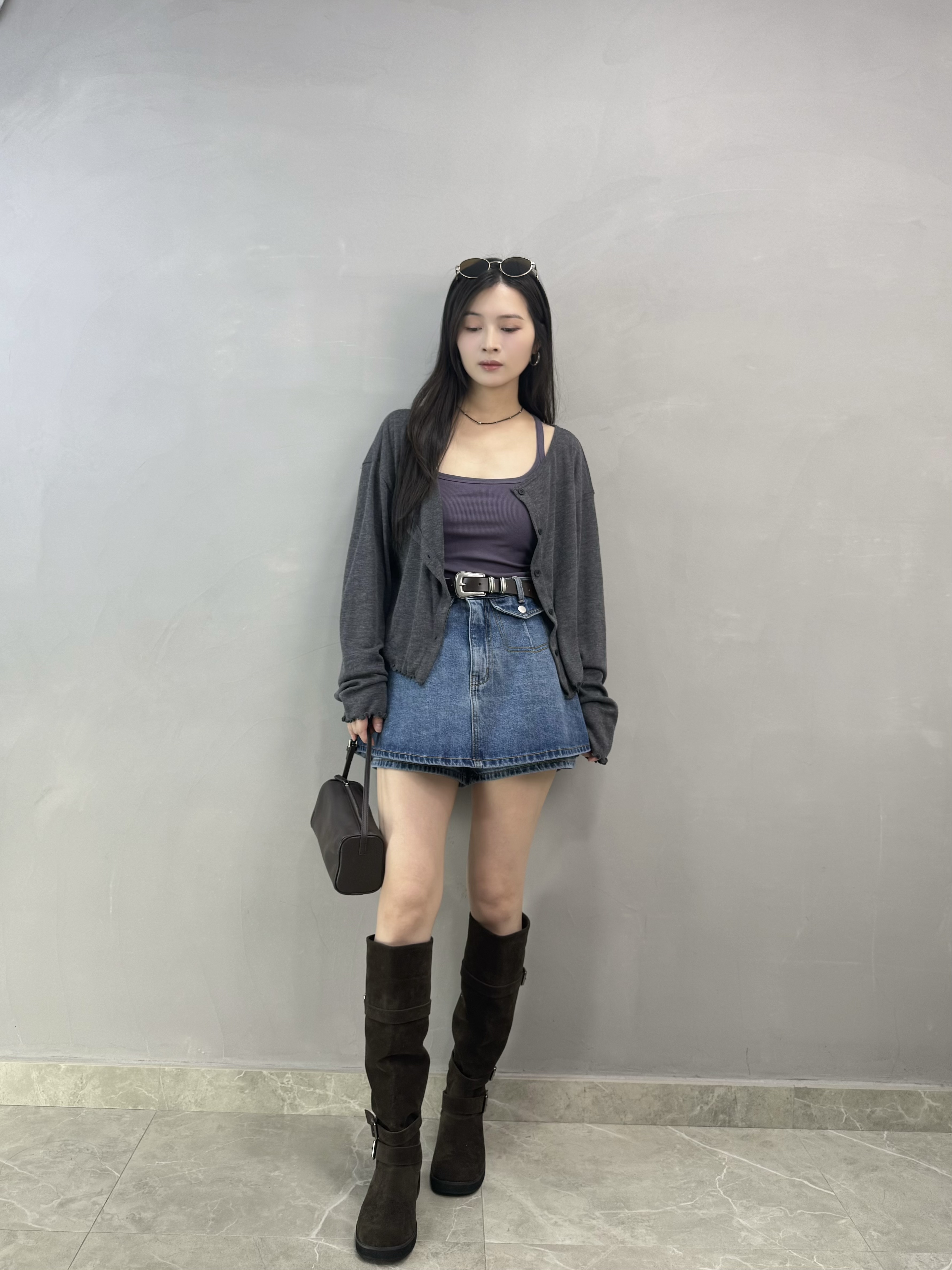 F04 高腰牛仔裙褲