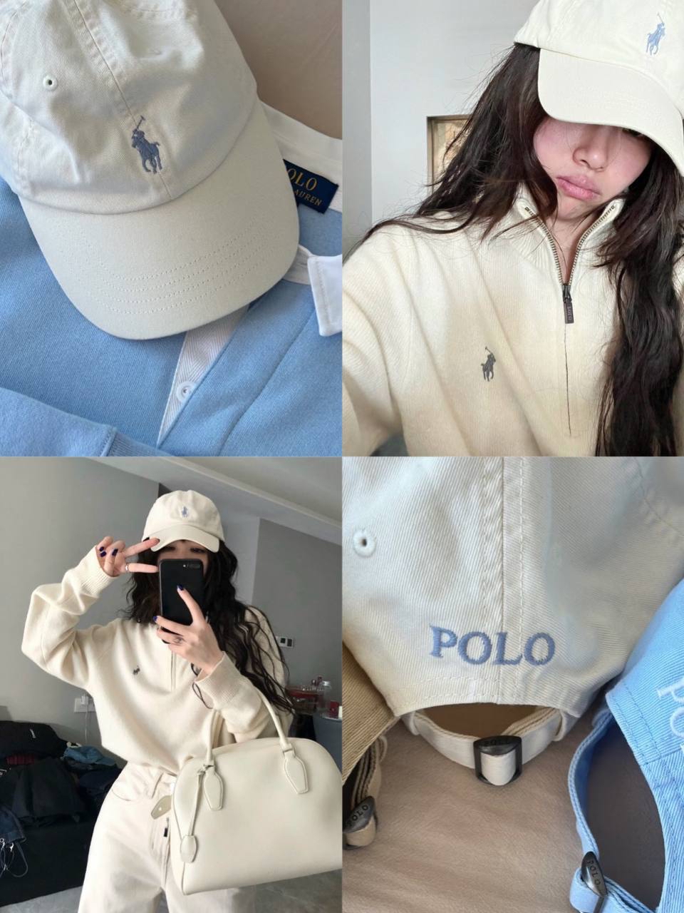 補貨~ 訂貨💖四季必備帽子 Polo Cap  奶白色
