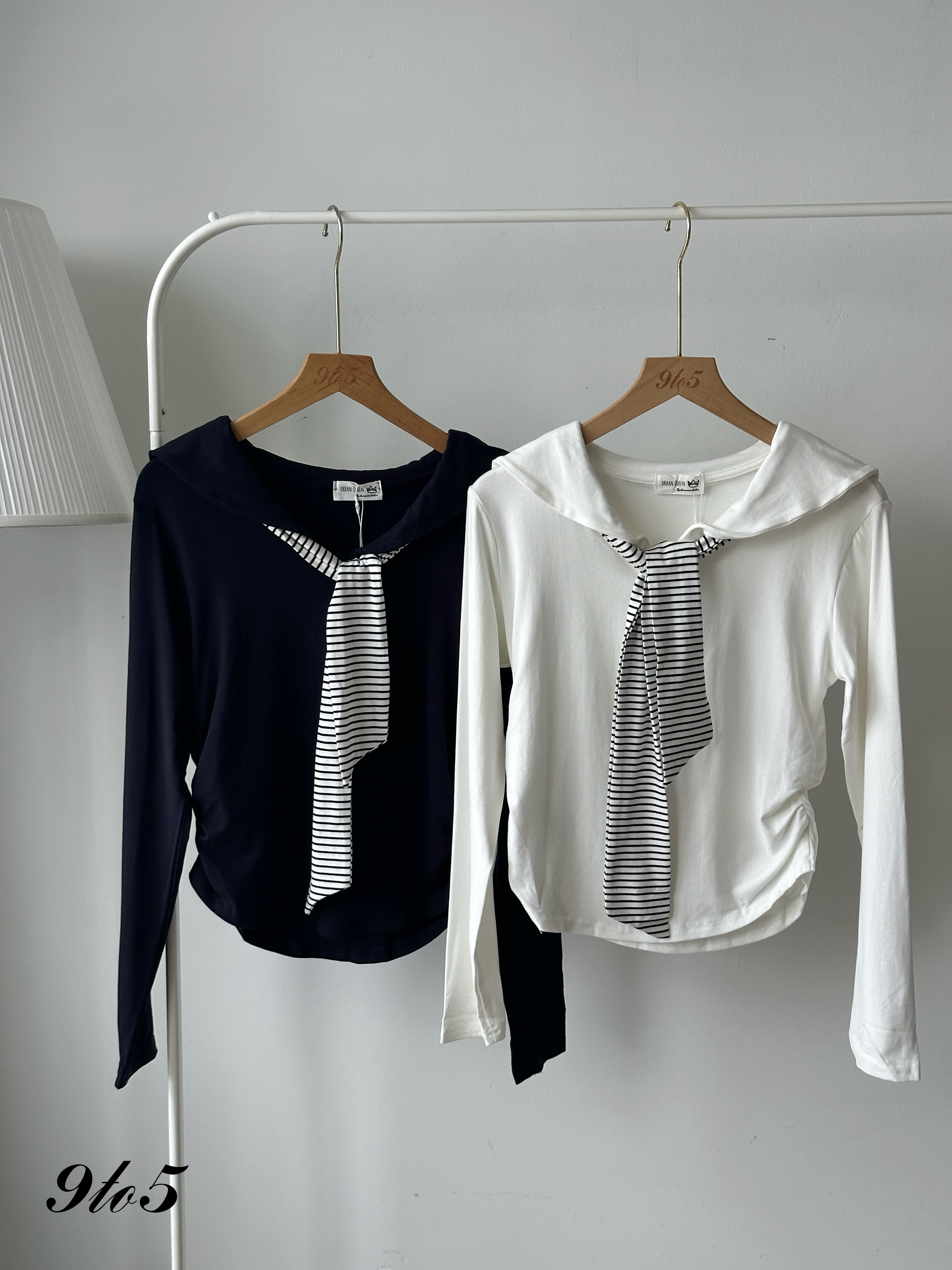 T4202 Long Sleeve Preppy Top - 4 Colors 