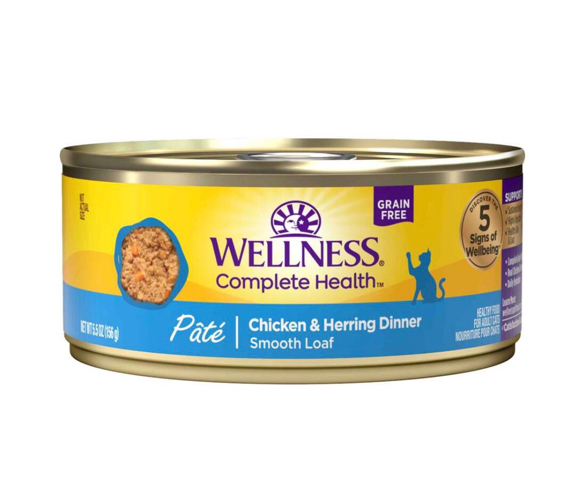 Wellness Complete Health 無穀物雞肉鯡魚晚餐貓罐頭 慕斯肉醬 5.5盎司