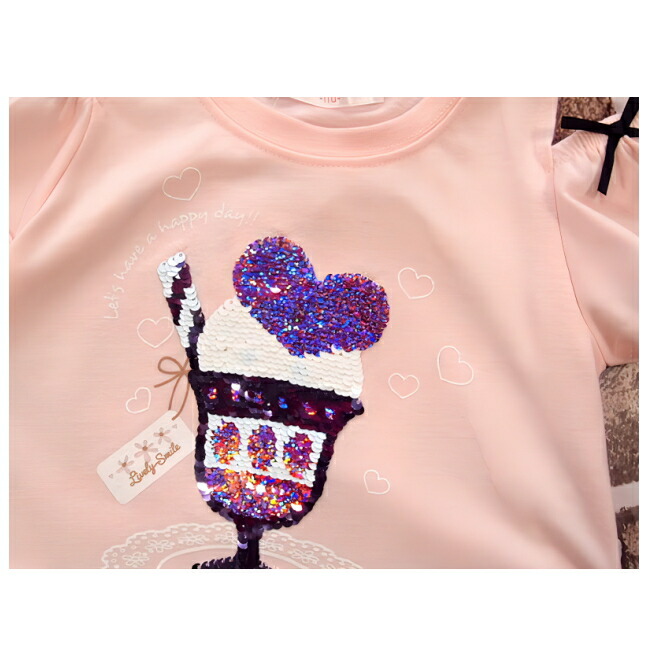 🆕【⭐訂購⭐】🌀 🇯🇵 日本直送🇯🇵 閃閃珠片露肩短袖 tee［2款選］🌀 [PLEA-0218] [260611]