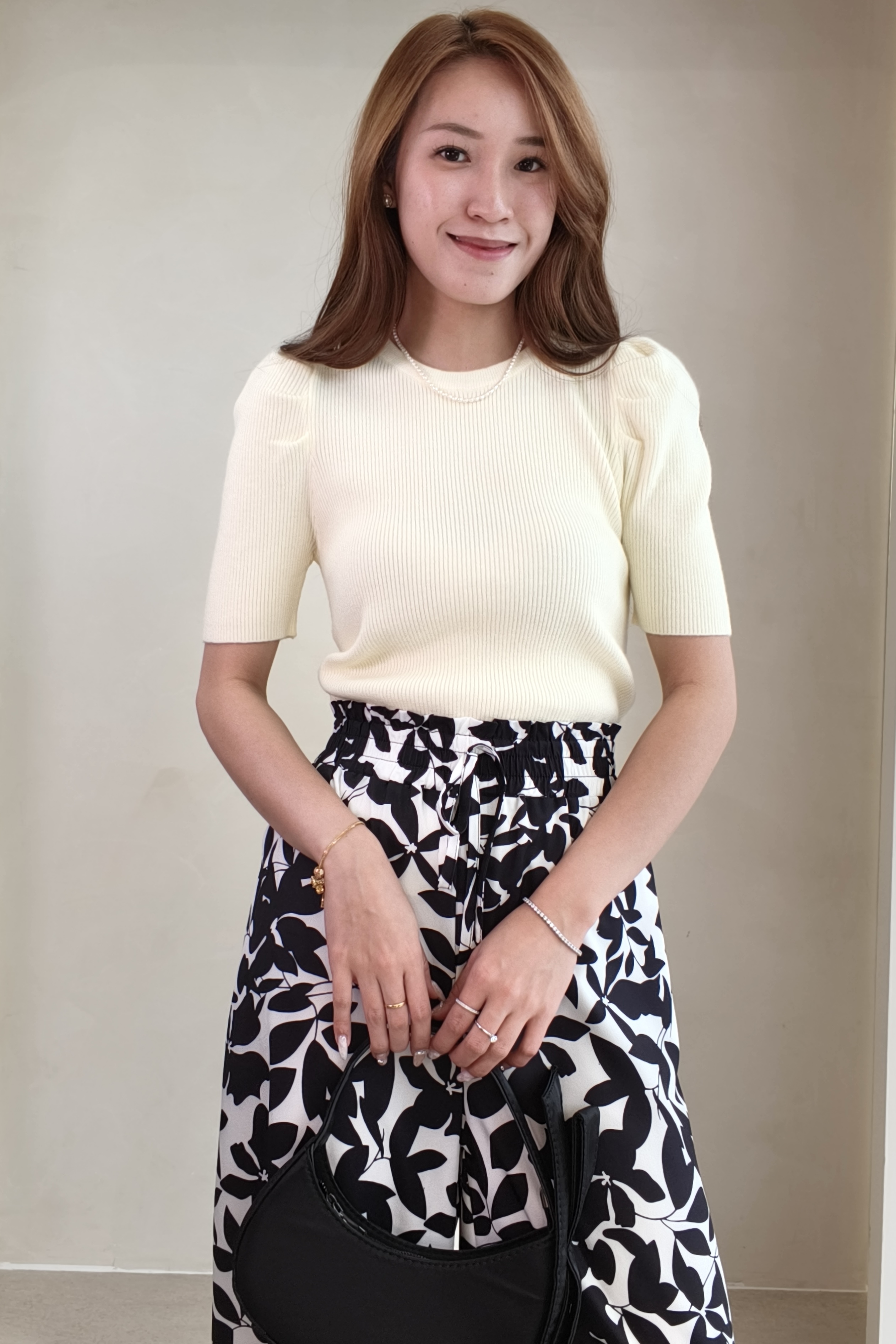 30891 Aurelia Puff Sleeve Knit Top