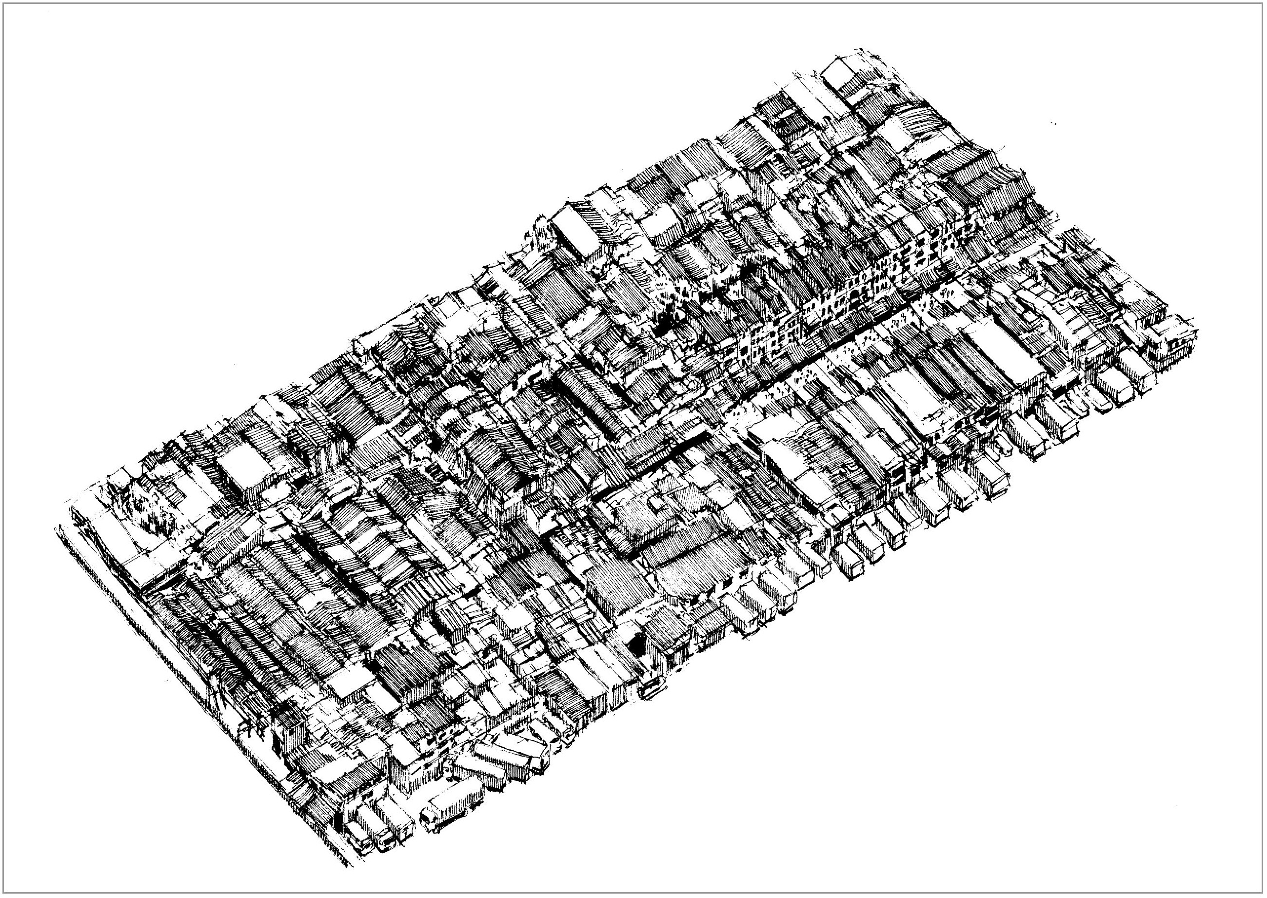 Aerial View of Yau Mei Tei Fruit Market - Michael Kan