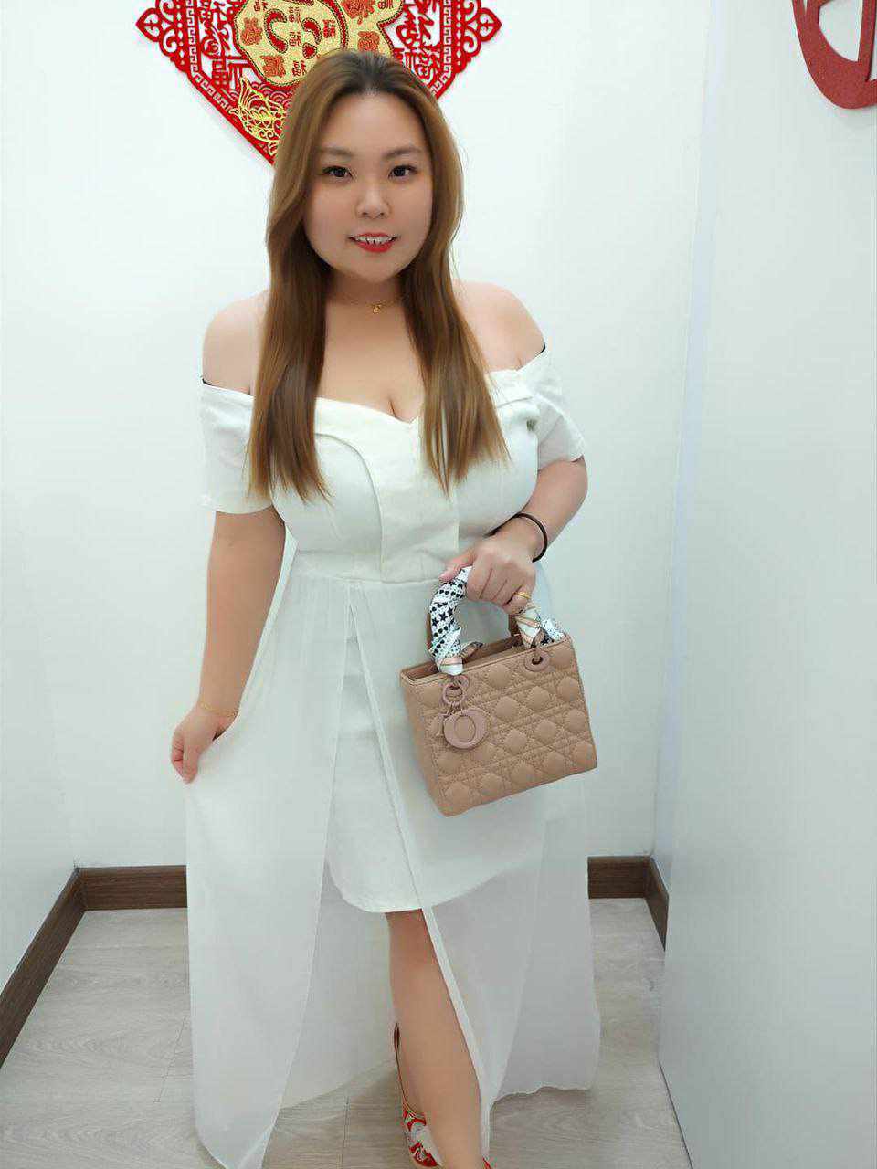 TT378 一字肩M领短袖长纱礼服