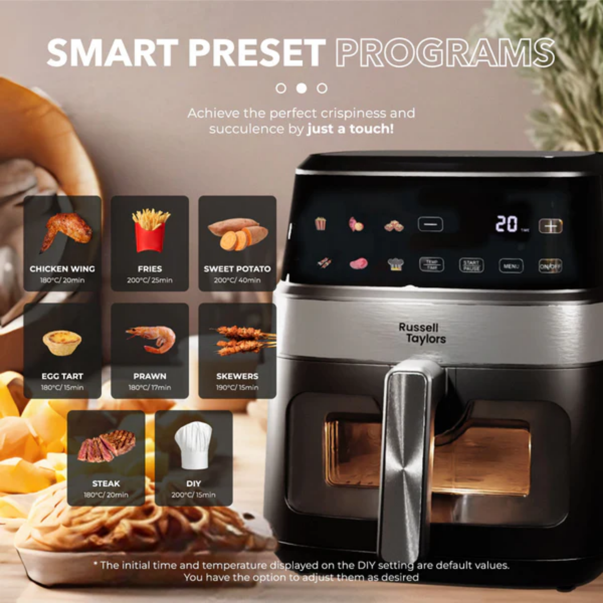 Russell Taylors 6.5L Window Digital Air Fryer (Z7)