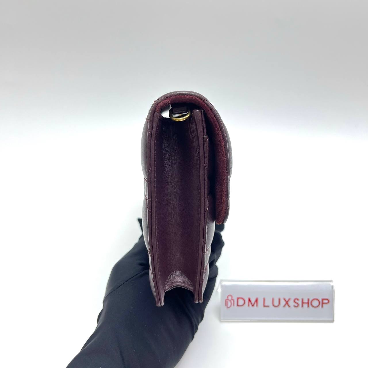 Dior Small Addict Flap Bag Burgundy