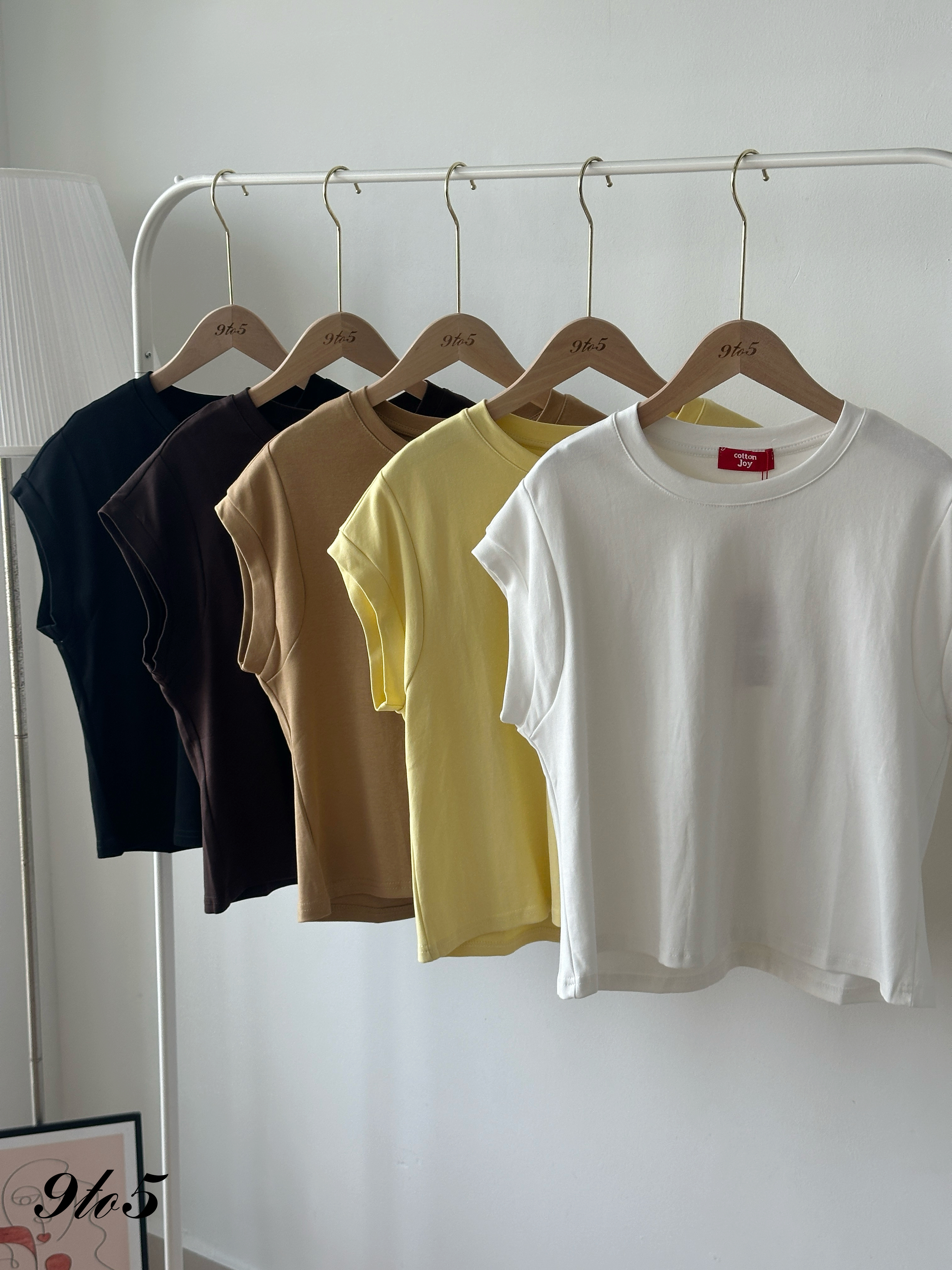 T4431 Cape Sleeve Plain Tee - 5 Colors 