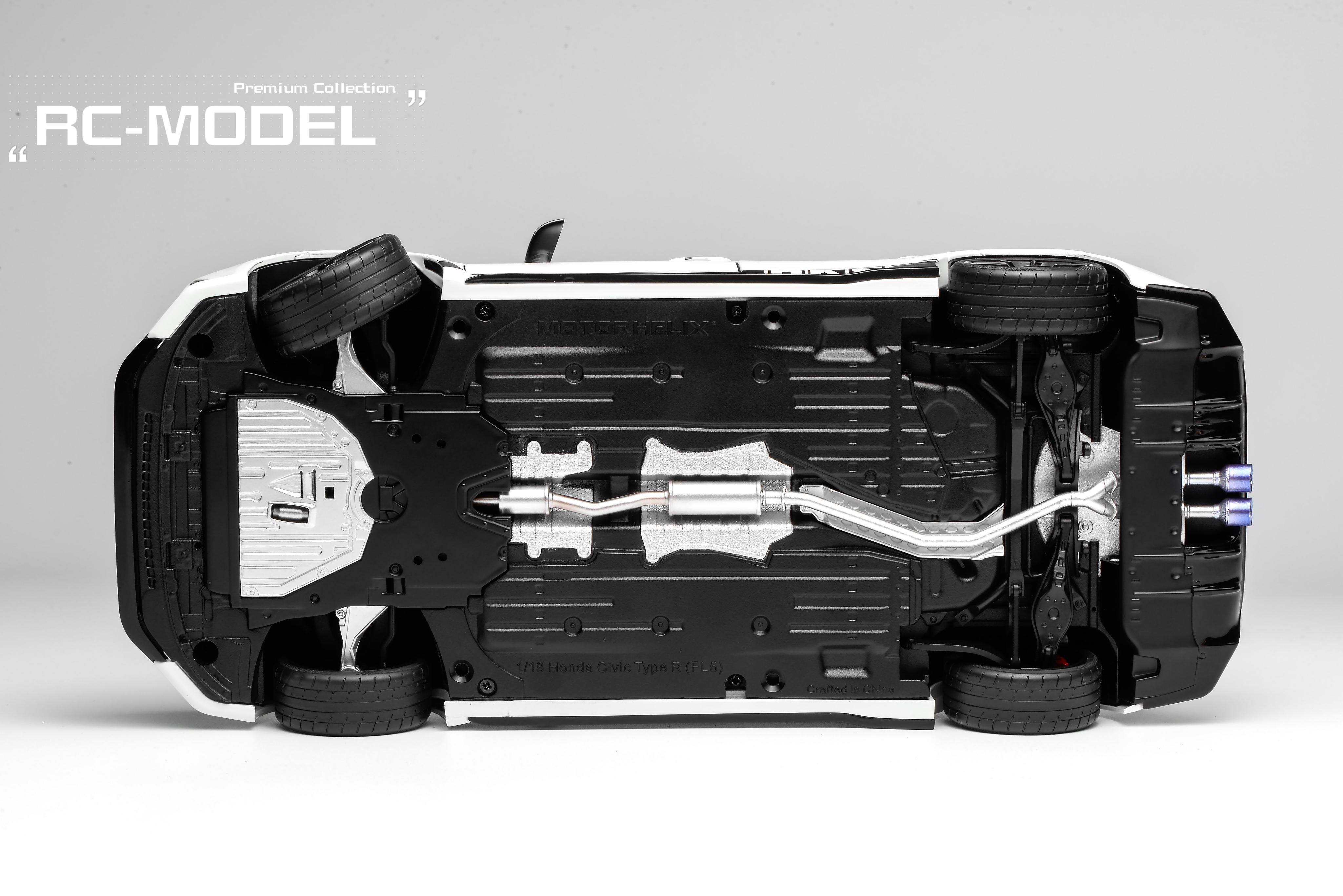 PRE-ORDER MOTORHELIX 1/18 Honda Civic TYPE R (FL5) HKS Livery *Championship White