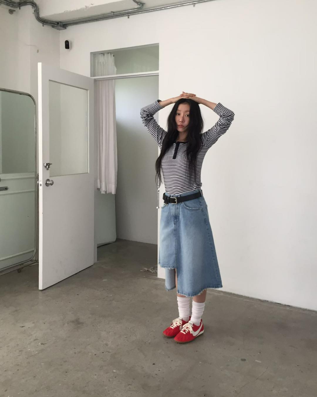 不規則腳牛仔裙