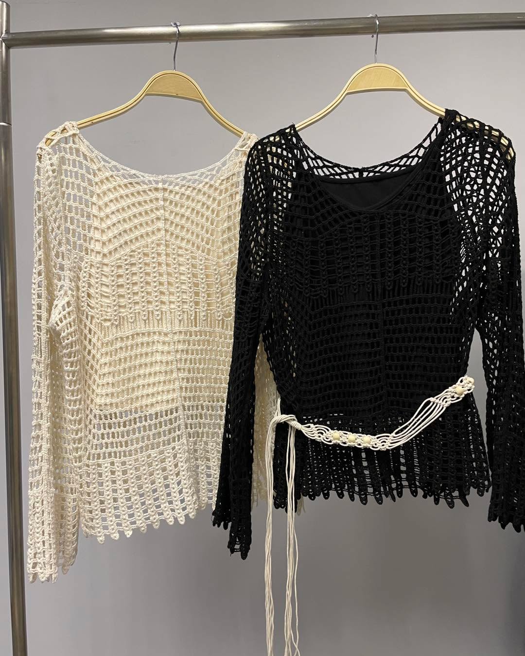 鏤空Lace上衣配小背心