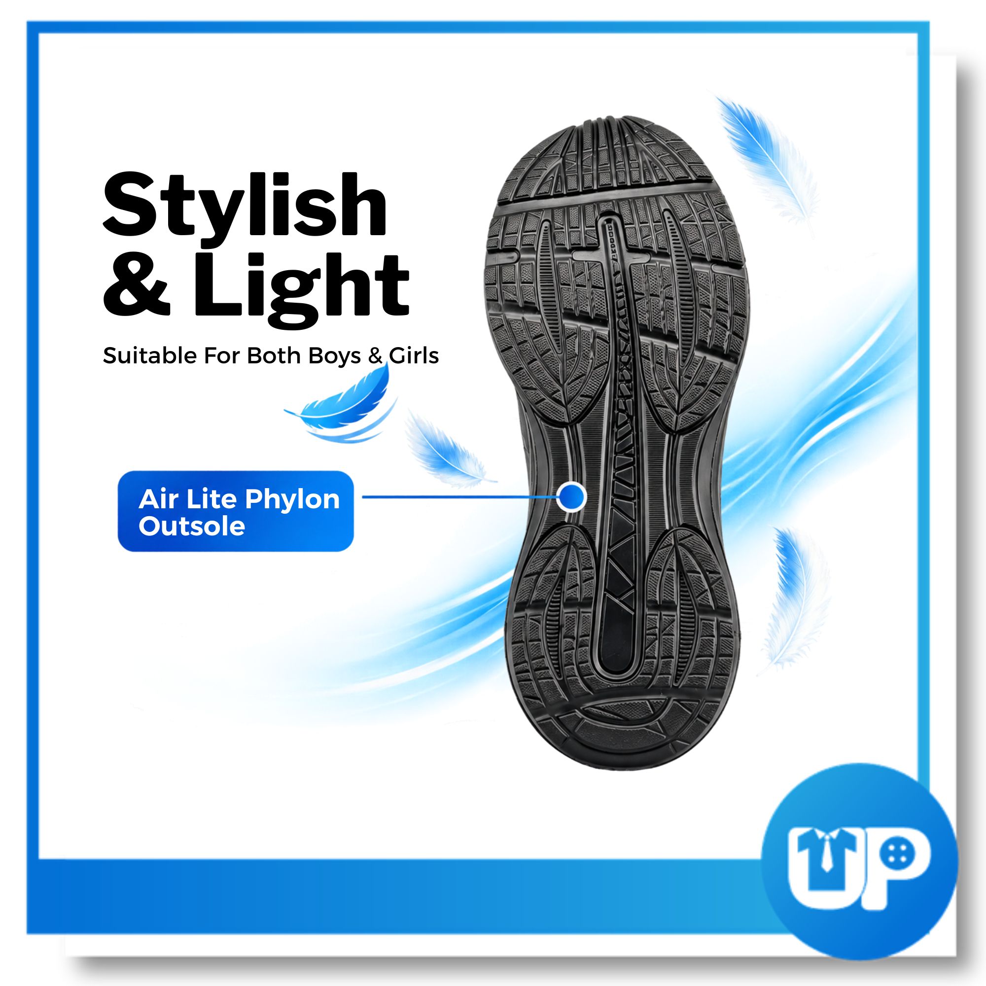 ABARO Kasut Sekolah Hitam Slip-on Water Resistant Canvas Sekolah Soft Cushion Shoe (W2889N)
