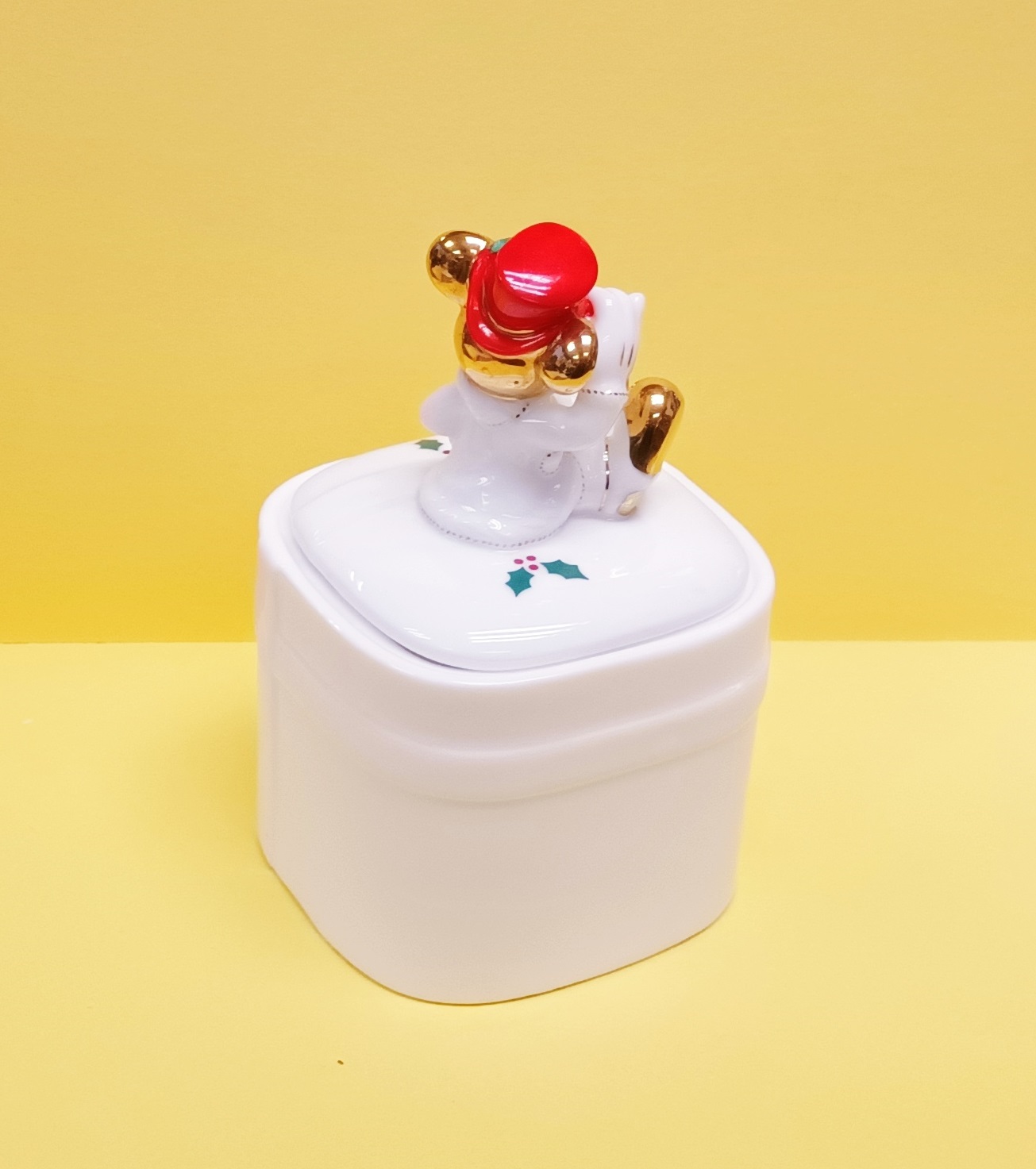 XMAS COVERED BOX 聖誕風格設計有蓋收纳瓷器 Mickey Mouse    (KD-32)