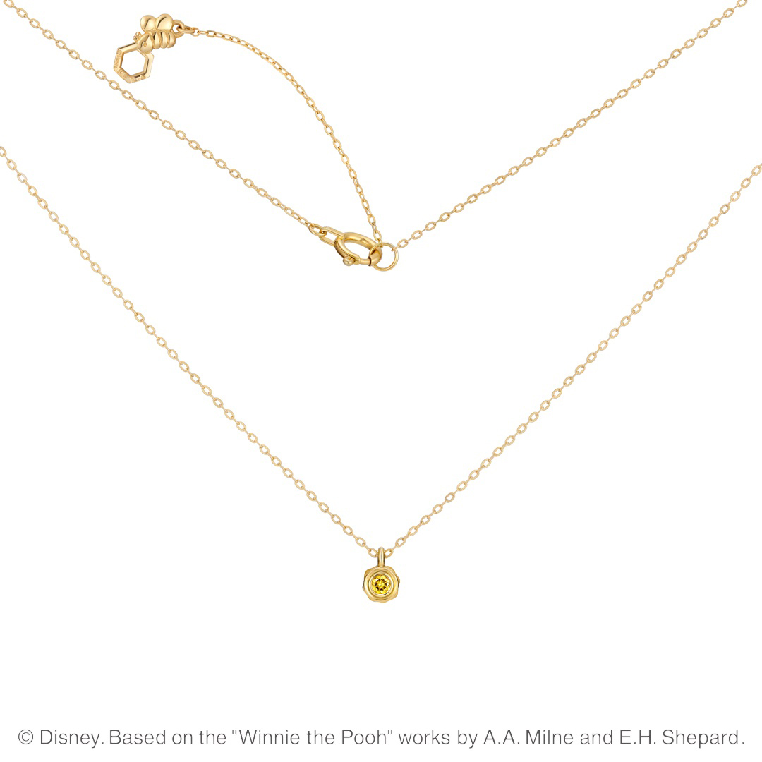 📦訂購 日本限定 Disney × K.UNO 迪士尼 My Treasure Winnie the Pooh 小熊維尼 18K黃金頸鏈