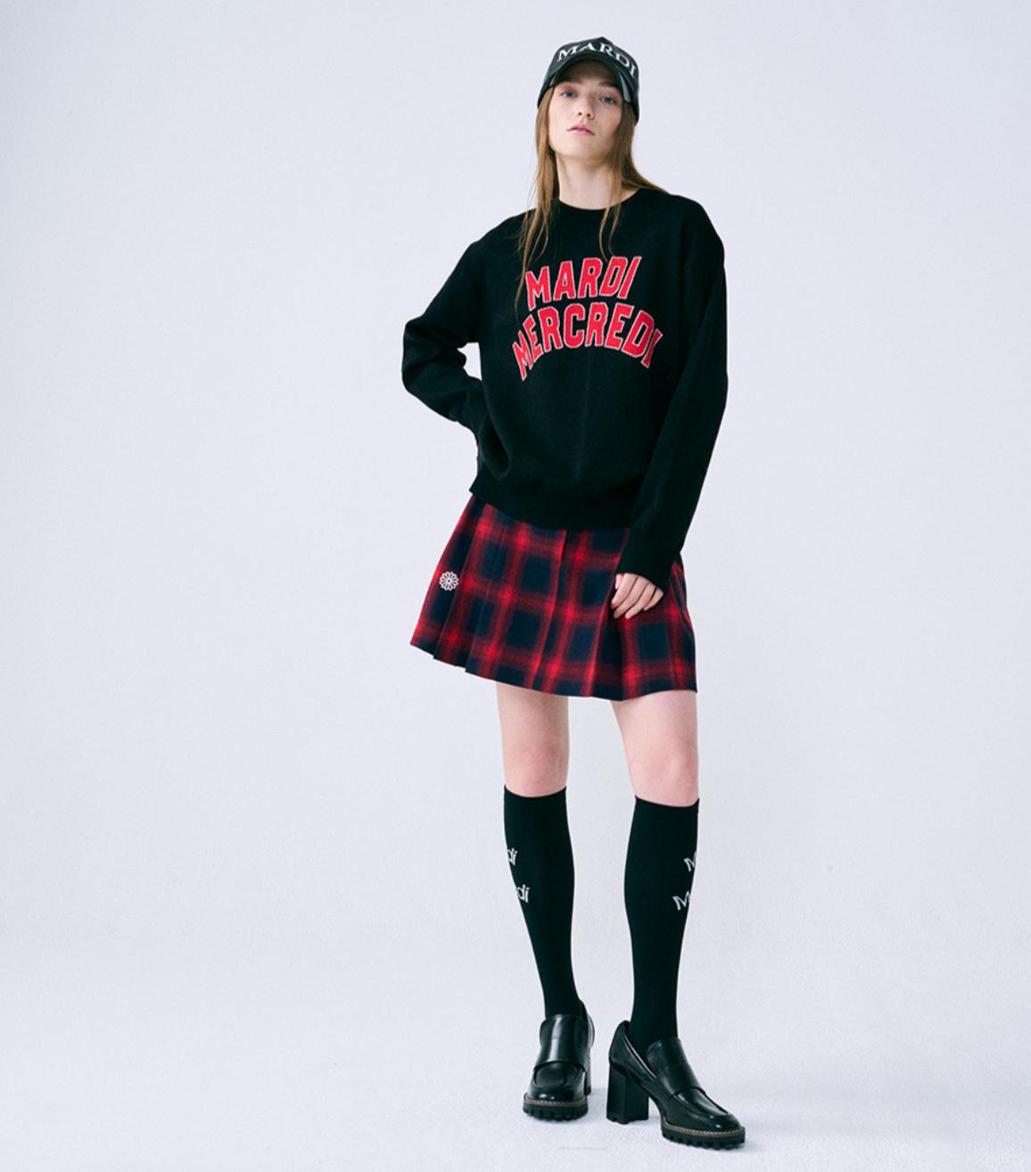 Mardi flower MINI SKIRT_grey 特價 Only Size L