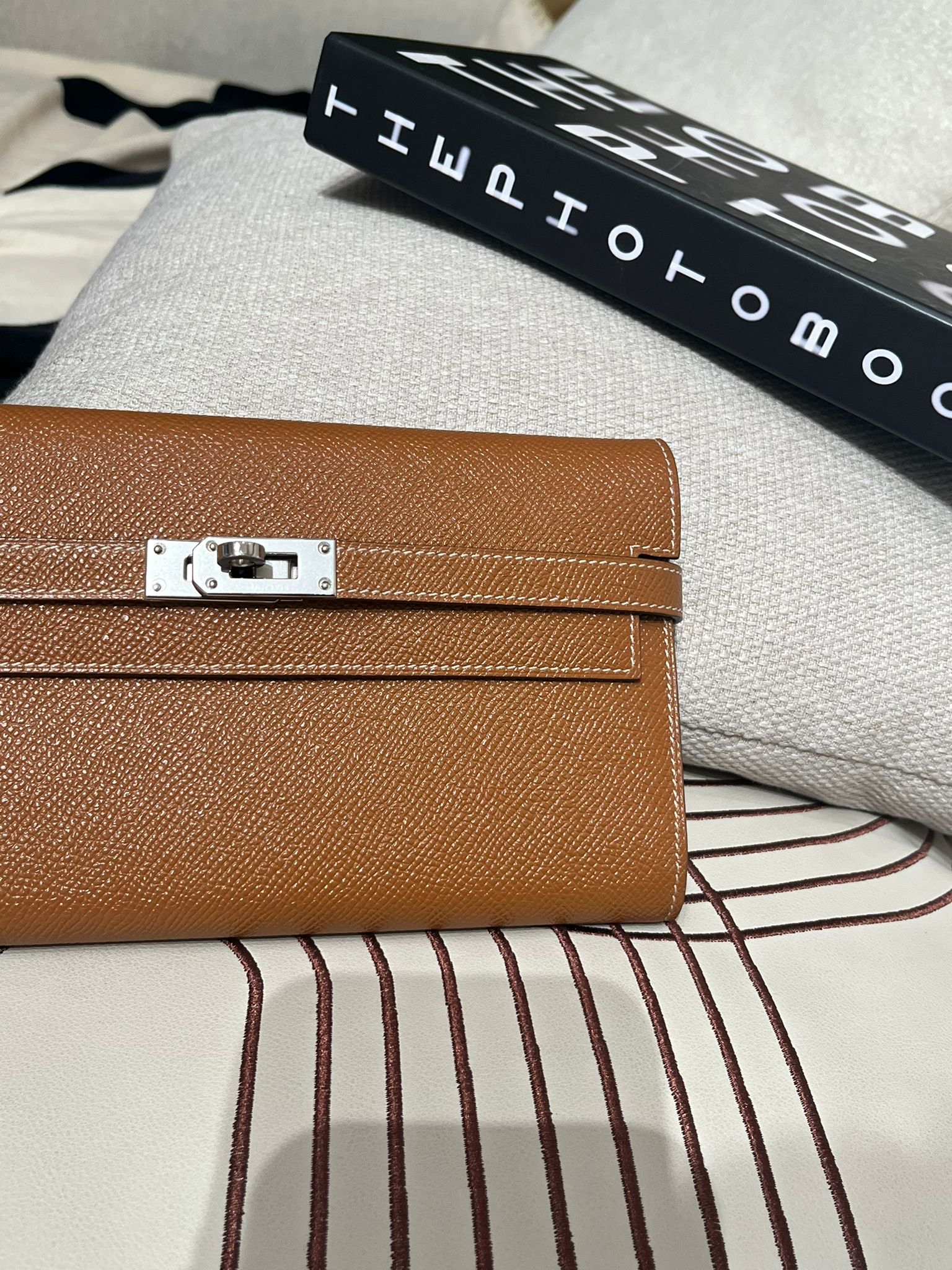 Hermes Kelly Wallet Stamp C 金棕色銀扣 100%Authentic, 99%new ✅box