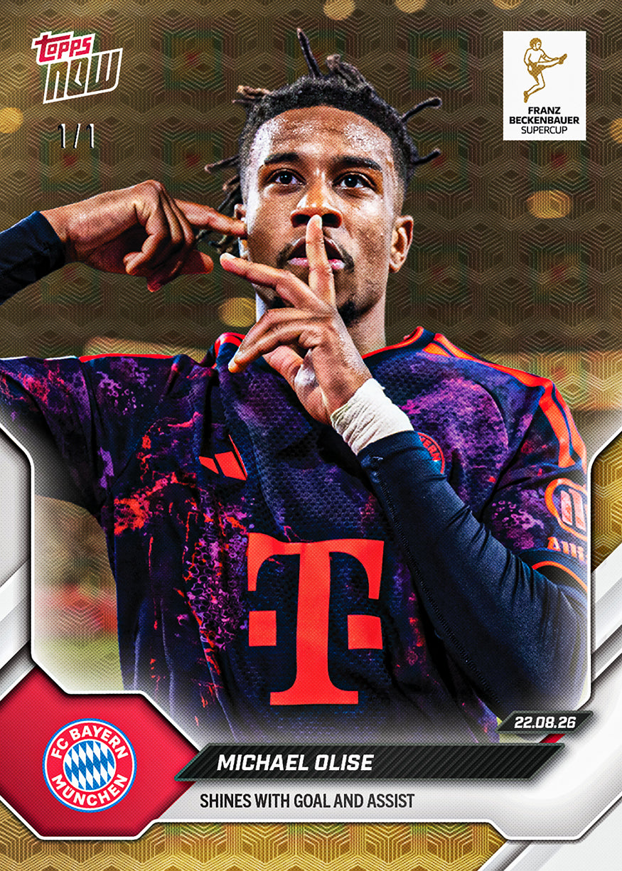 Michael Olise - 2026/27 Bundesliga Topps NOW® #3 Bayern München 紀念卡【團購】
