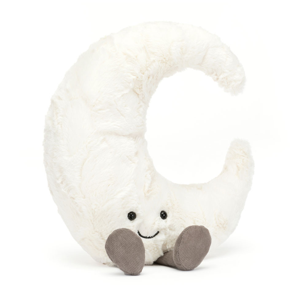 【陪妳做個好夢】Jellycat Amuseables Moon 溫柔小月亮 - 軟糯雪白色、治癒系微笑