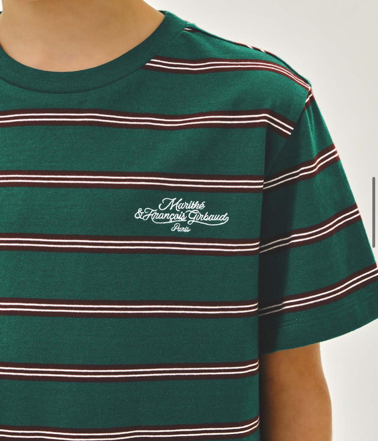 Ⓜ️ fg kids款 橫間LOGO TEE 折扣優惠 Green / navy / light grey Size 100-150