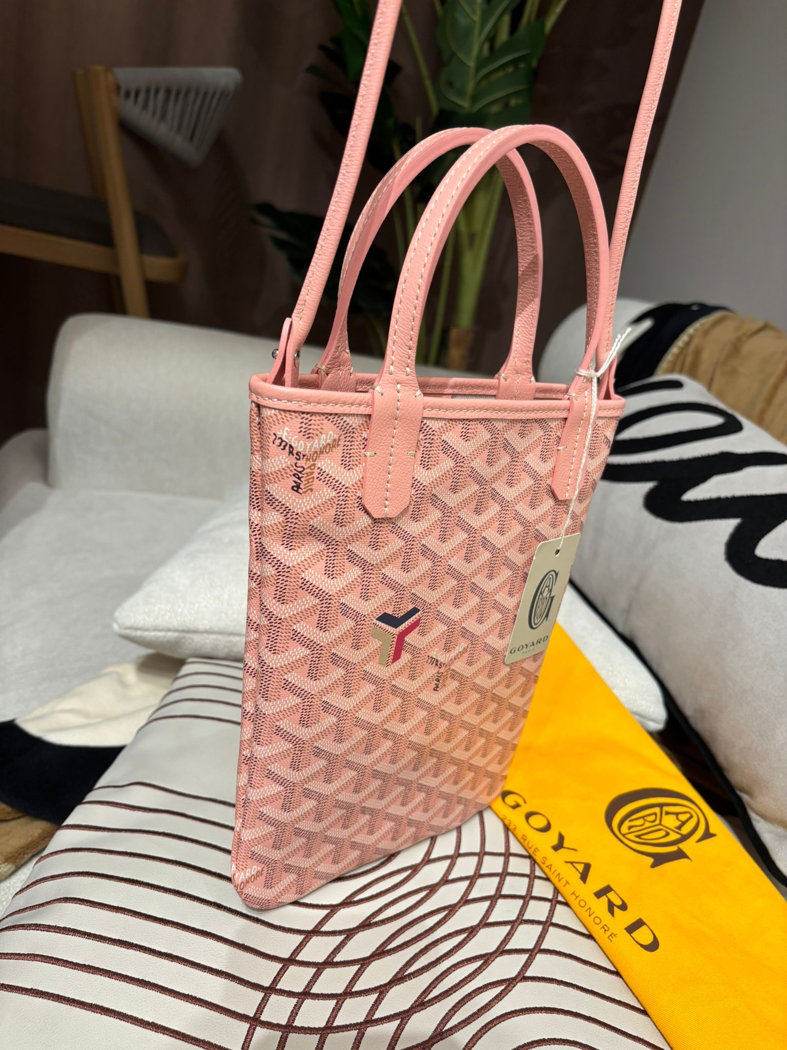 全新 GOYARD POITIERS CLAIRE VOIE 限量版粉灰色 satchel limited edition 100%Authentic ,全新未使用品 ✅tap ✅dust bag
