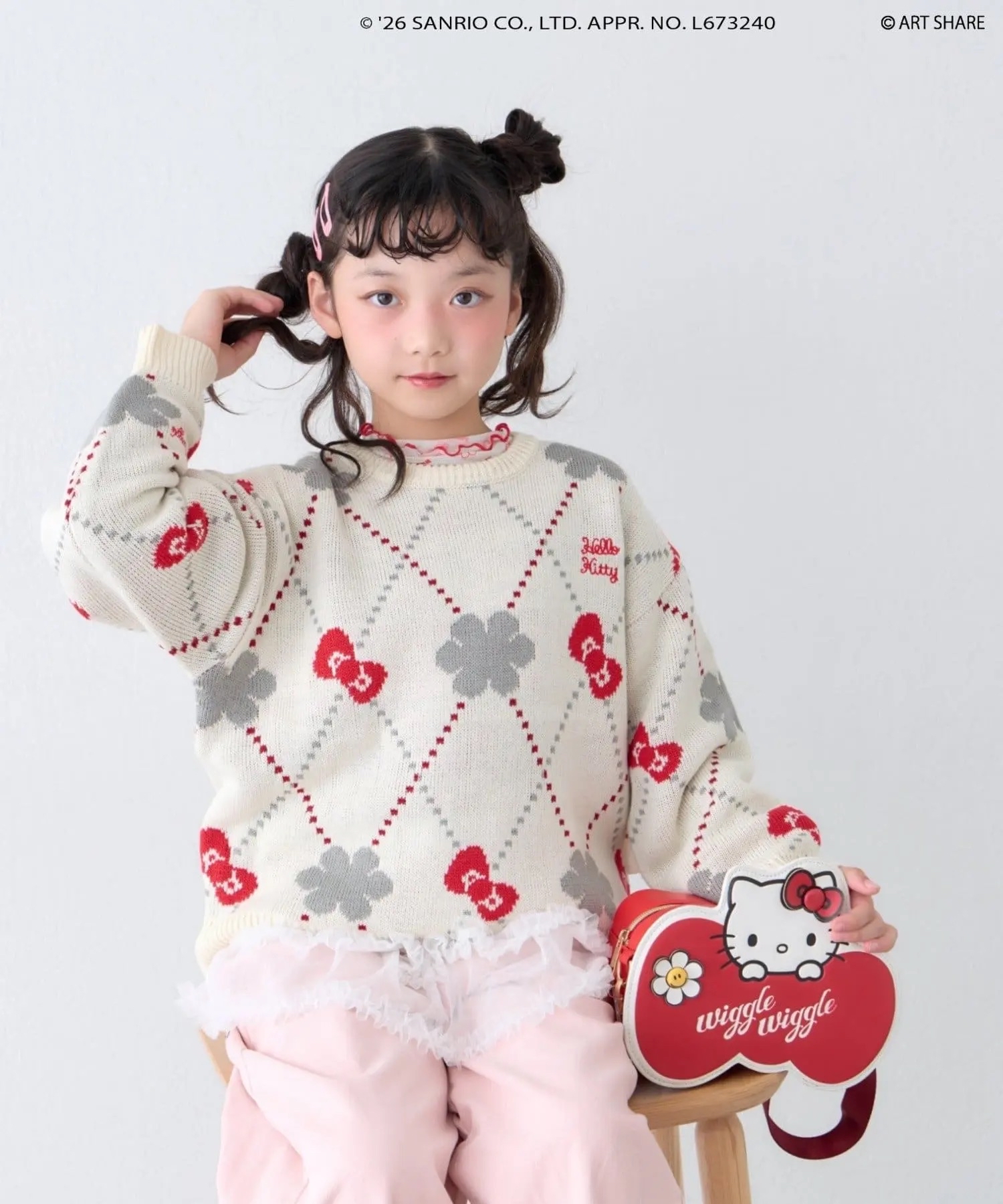 日本預訂📍日本Sanrio x Wiggle Wiggle系列 - 圓領冷衫 不包郵 2026年11月下旬出貨