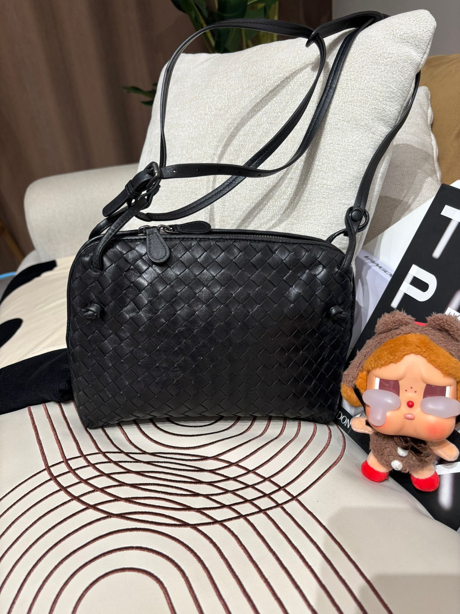 Bottega Veneta BV Crossbody Bag Black 100%Authentic, 95%New ✅Dust bag