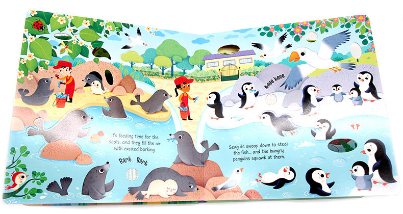 Usborne Zoo Sounds book動物園奇妙觸摸發聲書