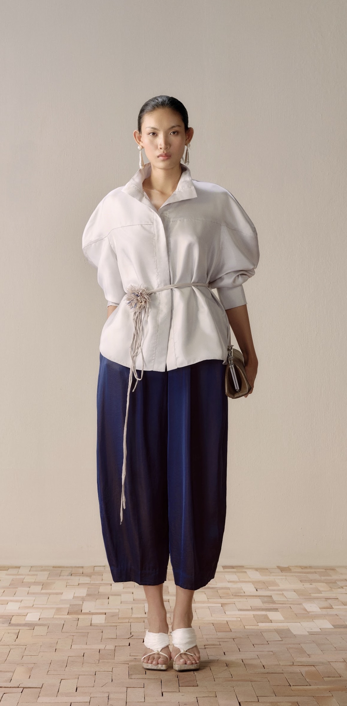 High Neck Lacquer Shirt